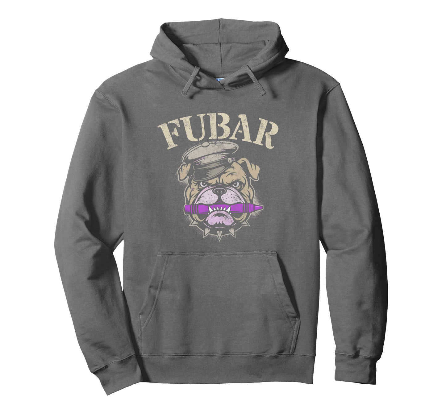 Funny Fubar I Eat Crayons Bulldog Mre Hoodie - Graphic Print for Adults - T-Shirt, Sweatshirt, Hoodie