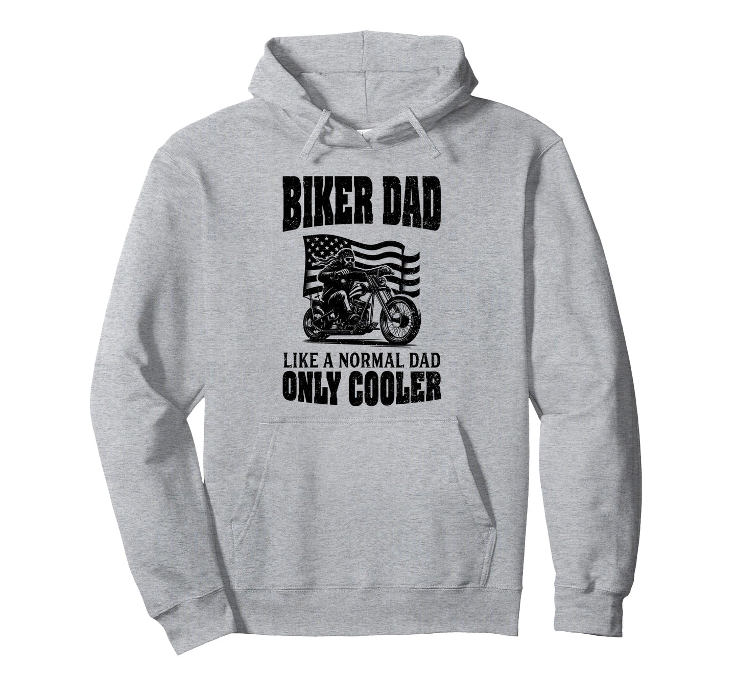 Biker Dad Like Normal Dad Only Cooler Hoodie - Custom Art Print Unisex - T-Shirt, Sweatshirt, Hoodie