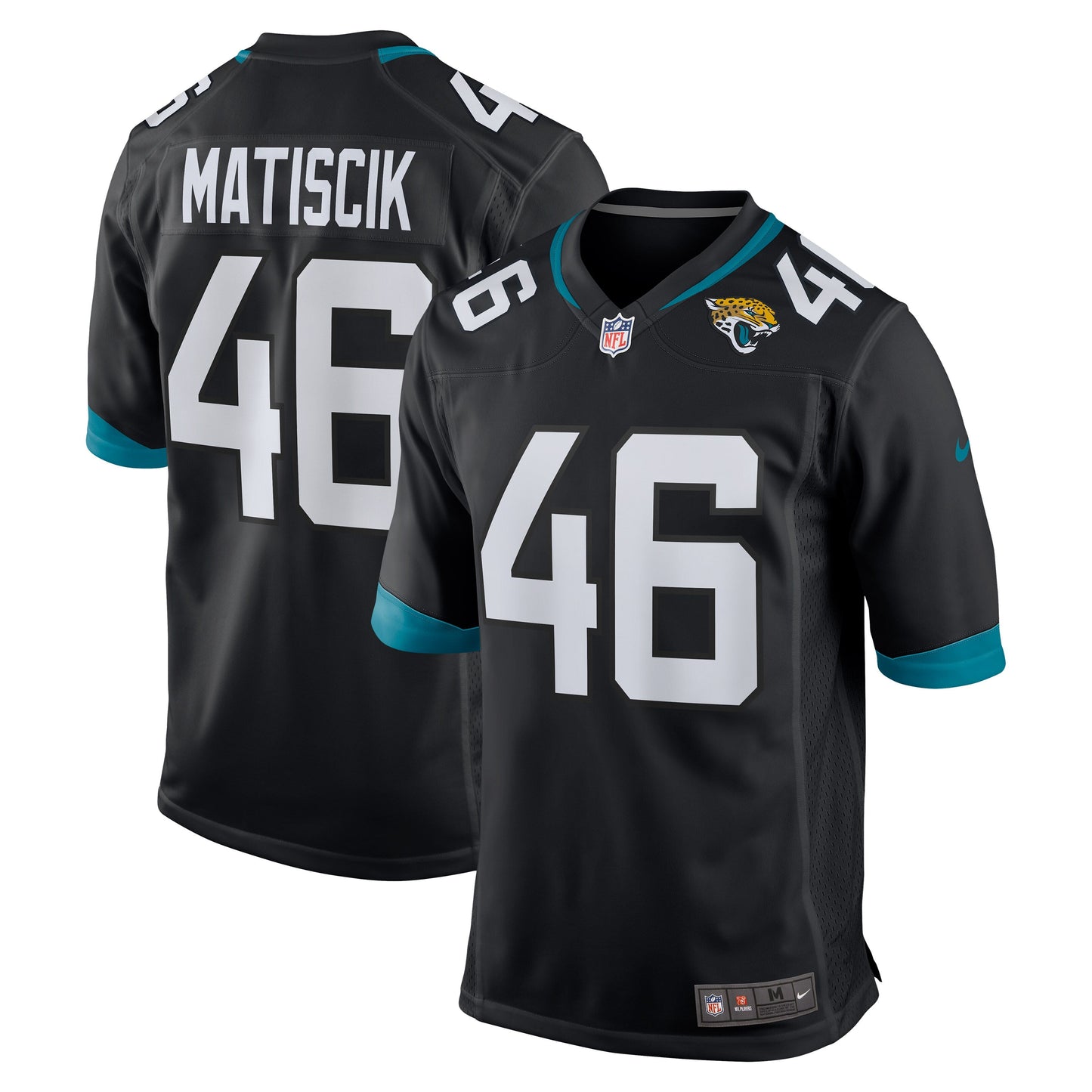 Ross Matiscik Jacksonville Jaguars Game Jersey - Black football jersey product view 1