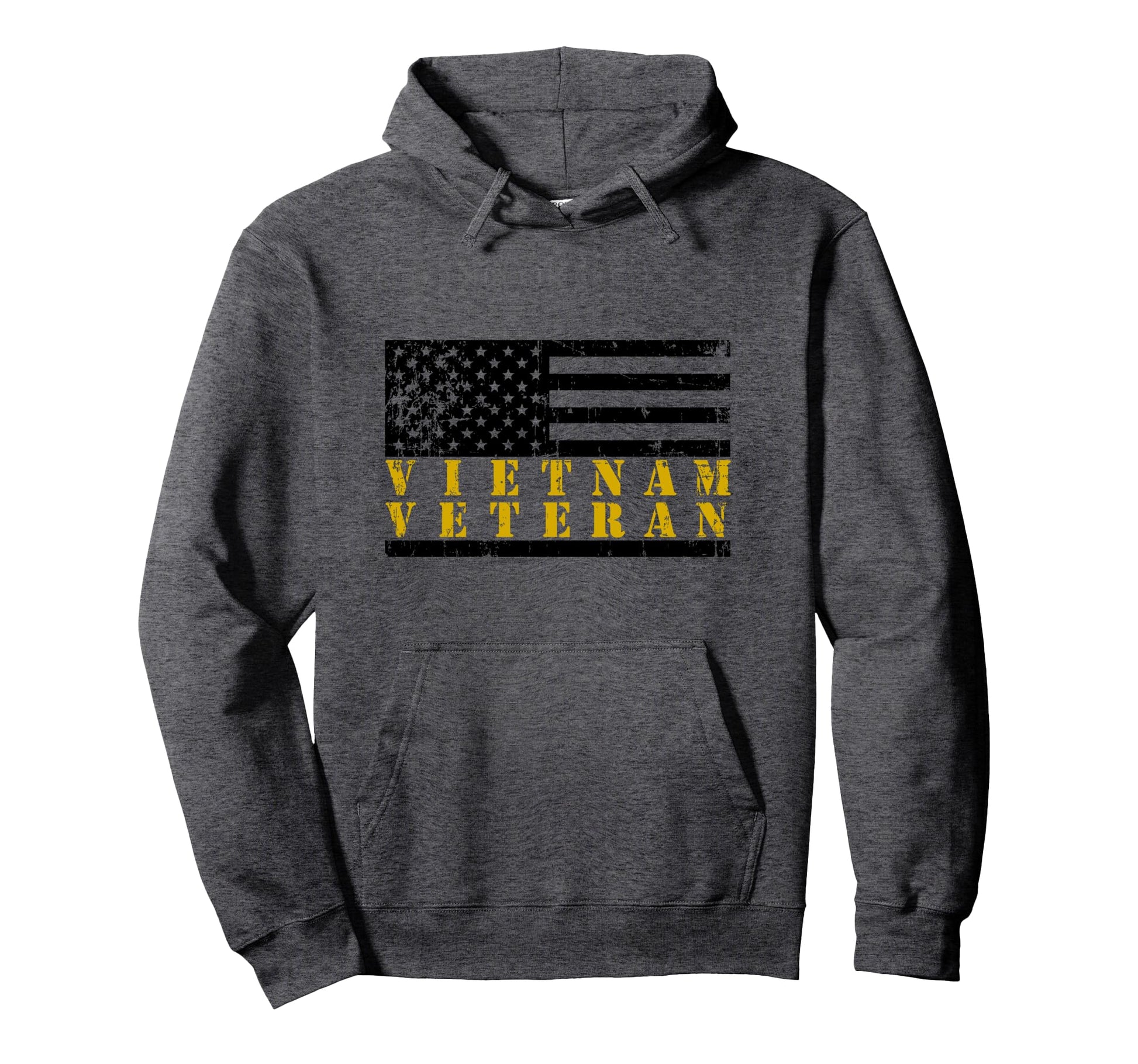 Vietnam Veteran Distressed American Flag Hoodie - Streetwear Style Unisex - T-Shirt, Sweatshirt, Hoodie