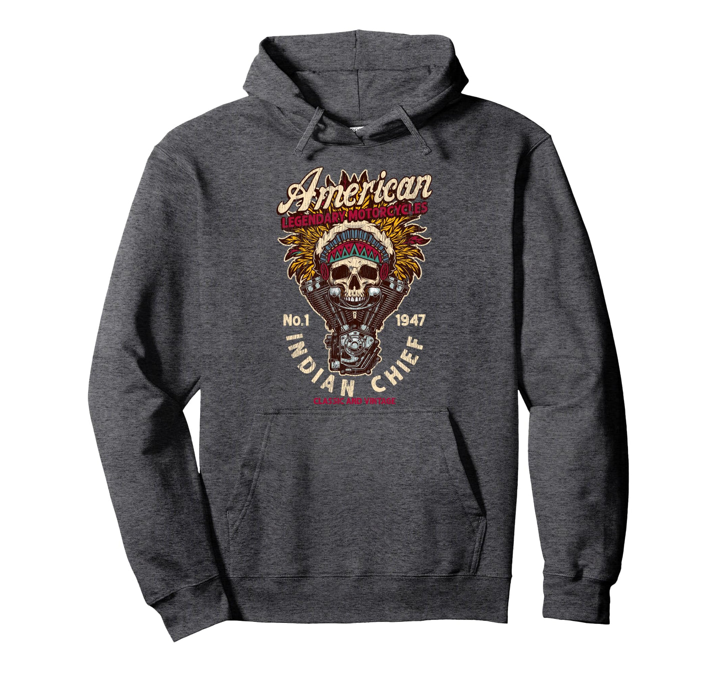 American Motorcycle Indian Native Hoodie - Aesthetic Graphic for Adults - T-Shirt, Sweatshirt, Hoodie