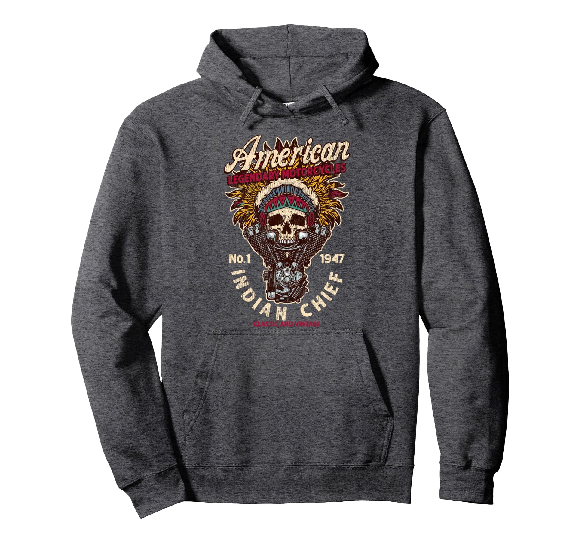 American Motorcycle Indian Native Hoodie - Aesthetic Graphic for Adults - T-Shirt, Sweatshirt, Hoodie