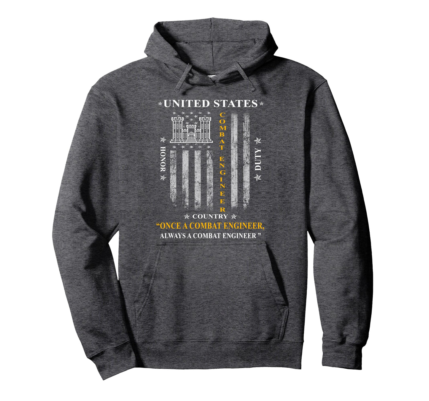 Combat Engineer Once Combat Engineer Always Hoodie - Novelty Apparel Unisex - T-Shirt, Sweatshirt, Hoodie