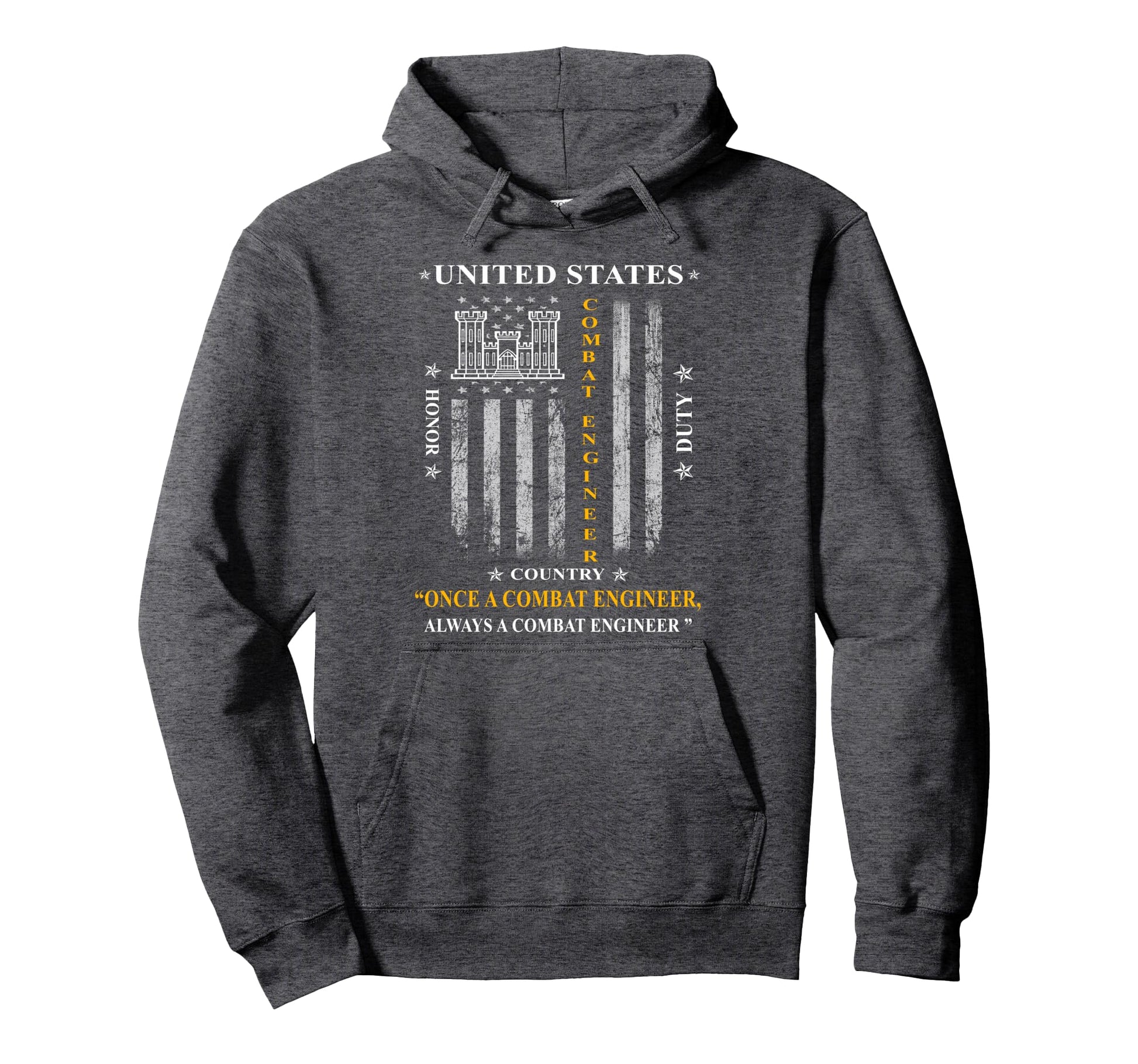 Combat Engineer Once Combat Engineer Always Hoodie - Novelty Apparel Unisex - T-Shirt, Sweatshirt, Hoodie