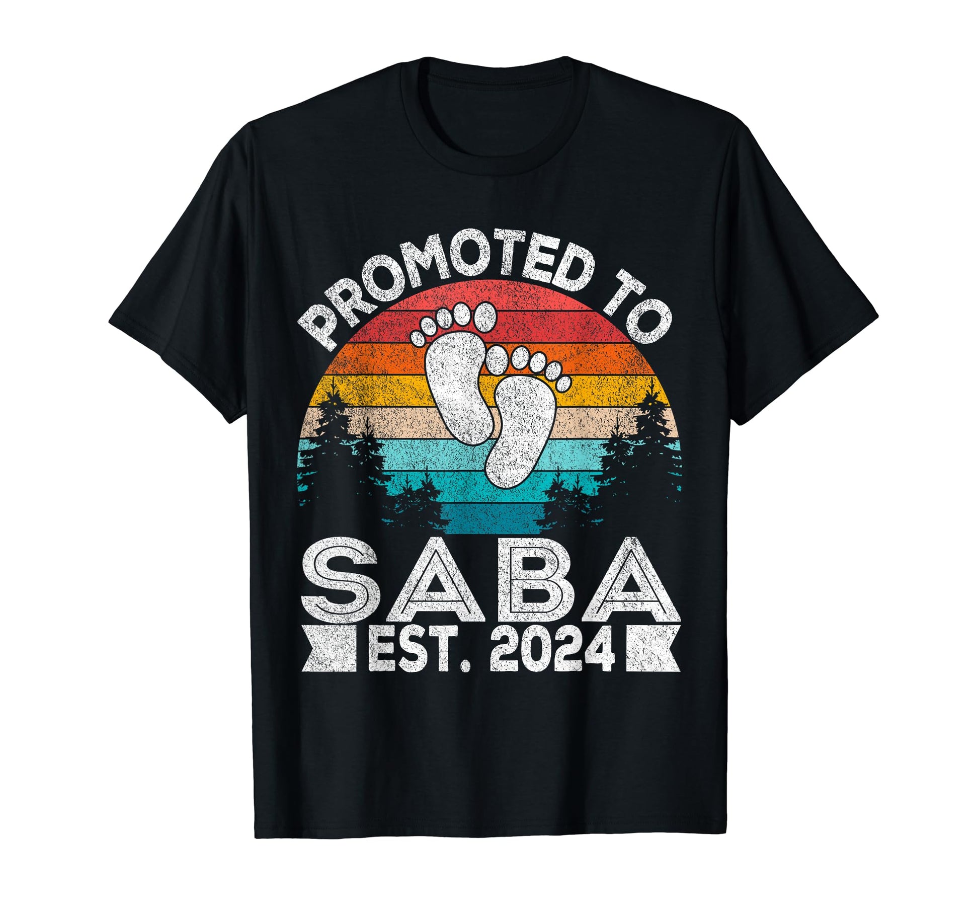 Promoted To Saba Est 2024 Jewish T-Shirt - Minimalist Print Men Women - T-Shirt, Sweatshirt, Hoodie