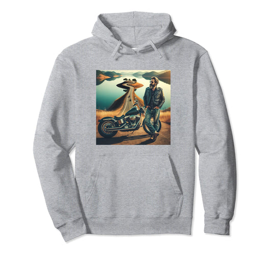 Biker Dad Reflections Freedom Wheels Hoodie - Fun Novelty Design Men Women - T-Shirt, Sweatshirt, Hoodie