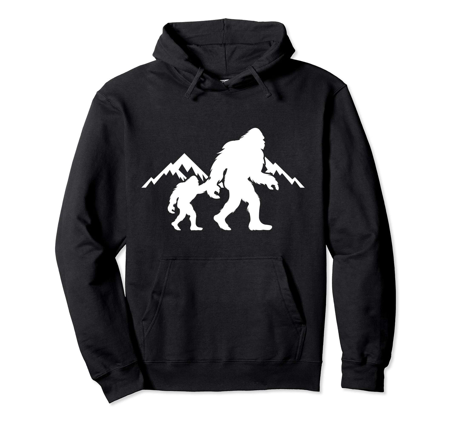 Bigfoot And His Son Wild Outdoor Yeti Gift Hoodie - Graphic Print Unisex - T-Shirt, Sweatshirt, Hoodie
