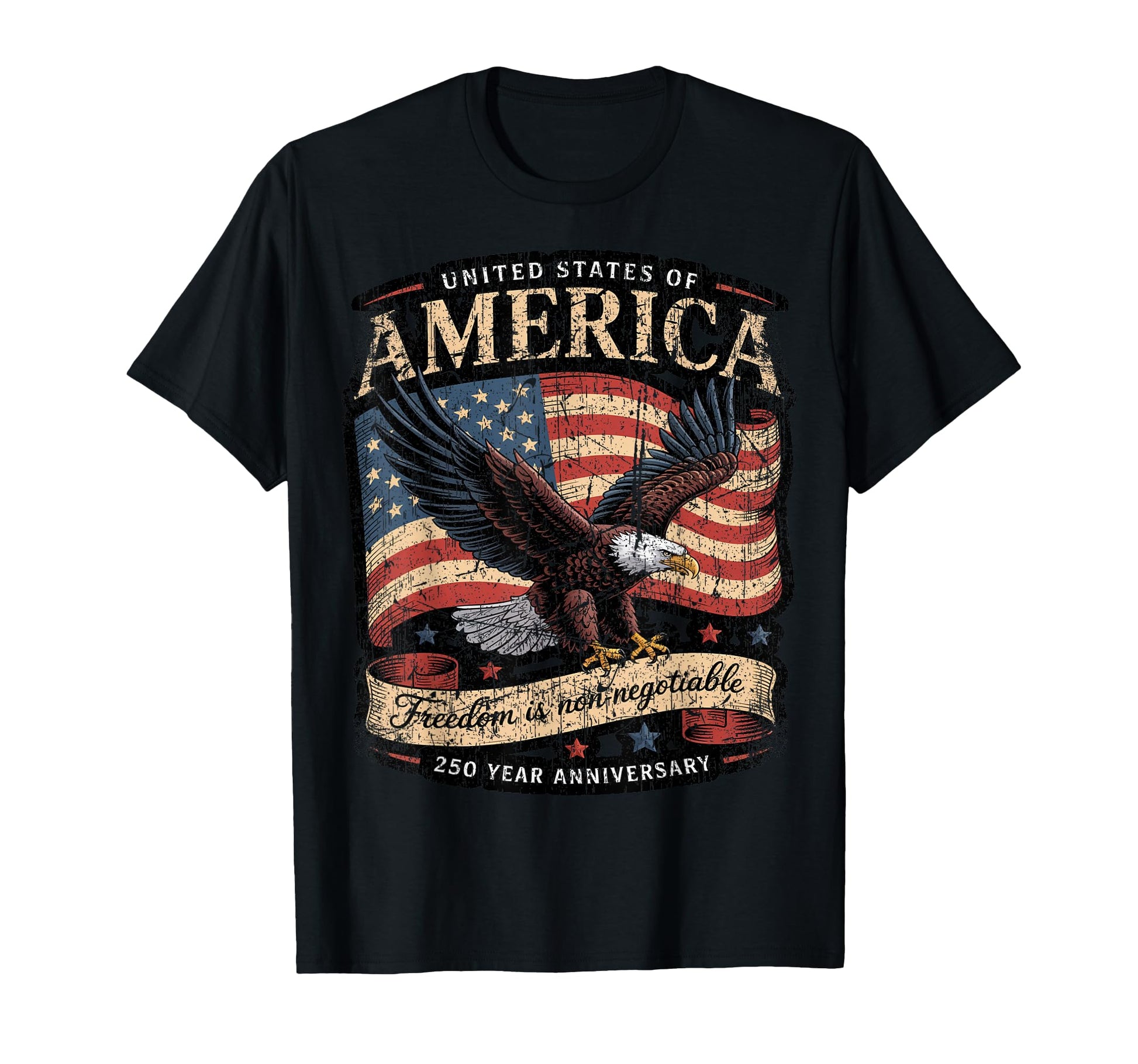 Bald Eagle Patriotic Mens T-Shirt - Unique Graphic Men Women - T-Shirt, Sweatshirt, Hoodie