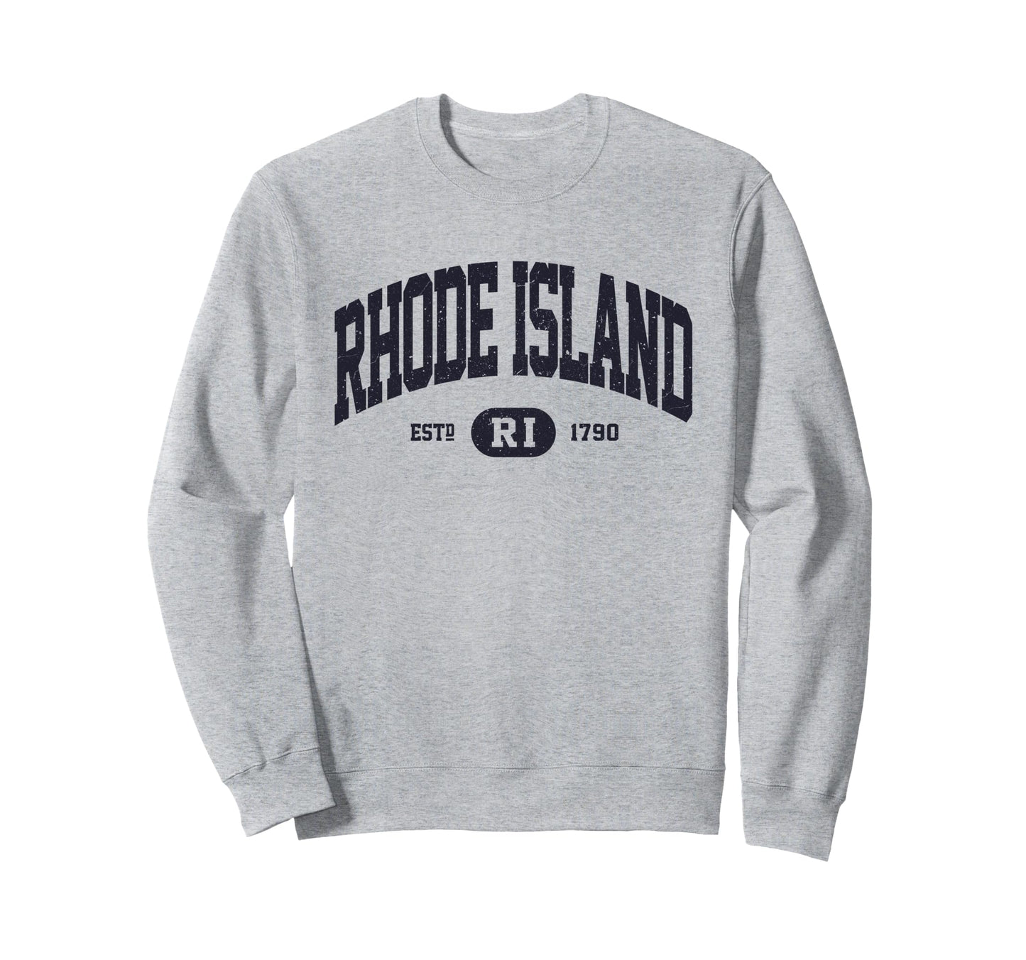 Navy Rhode Island Sweatshirt - Custom Art Print Unisex - T-Shirt, Sweatshirt, Hoodie