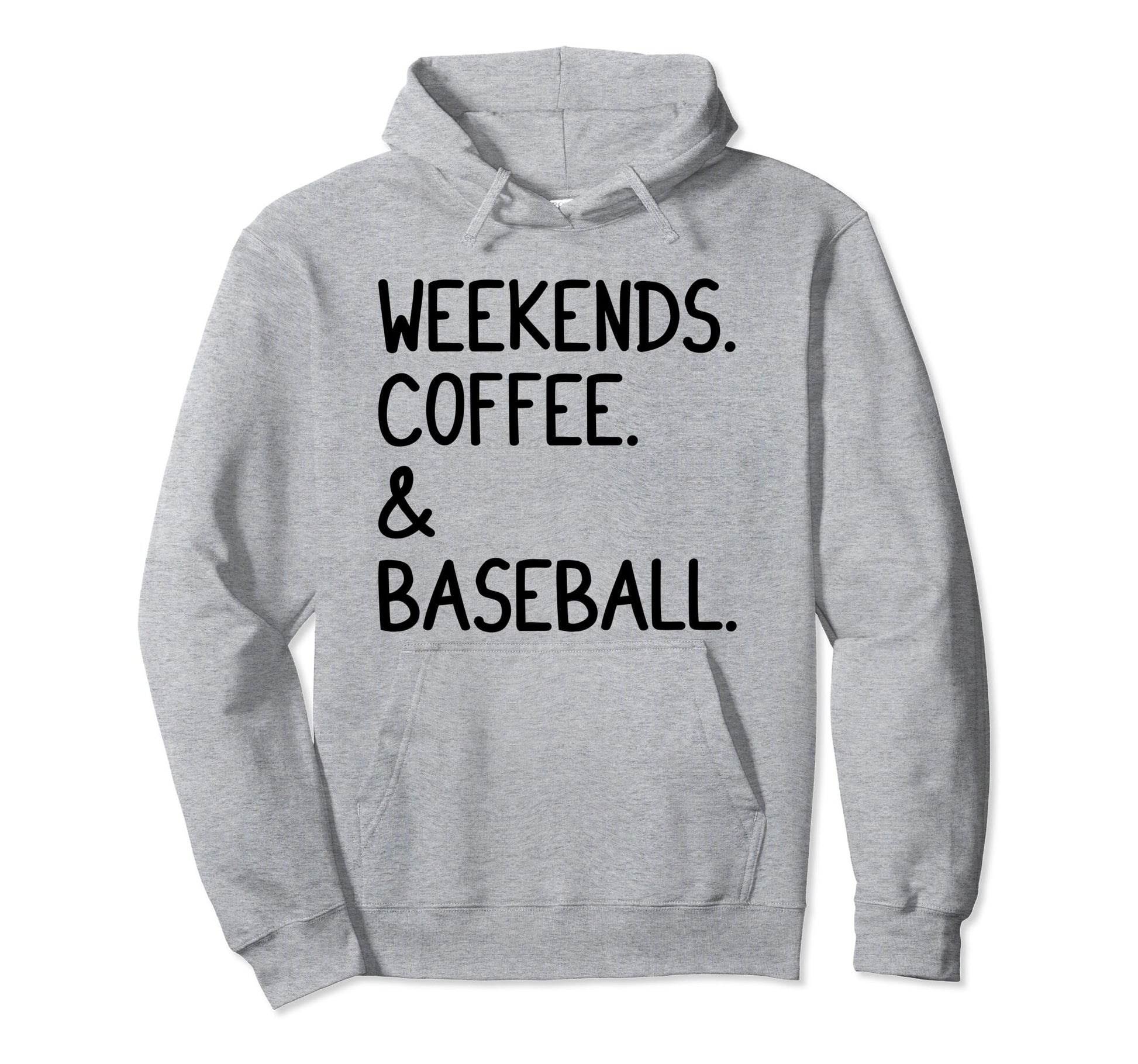 Weekends Coffee And Baseball Funny Hoodie - Minimalist Print for Adults - T-Shirt, Sweatshirt, Hoodie