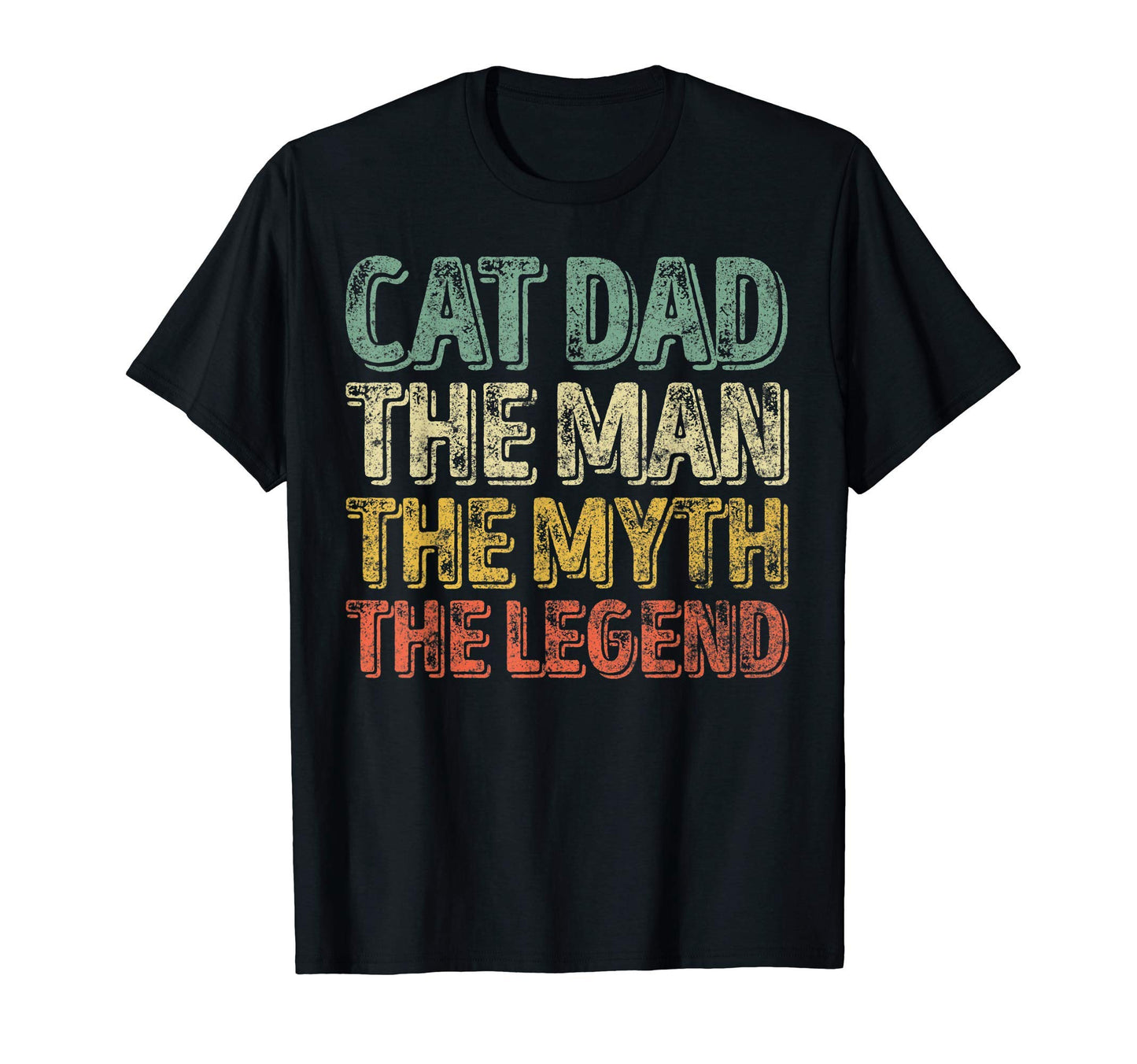 Mens Cat Dad Myth Legend Funny Gi T-Shirt - Custom Art Print Men Women - T-Shirt, Sweatshirt, Hoodie