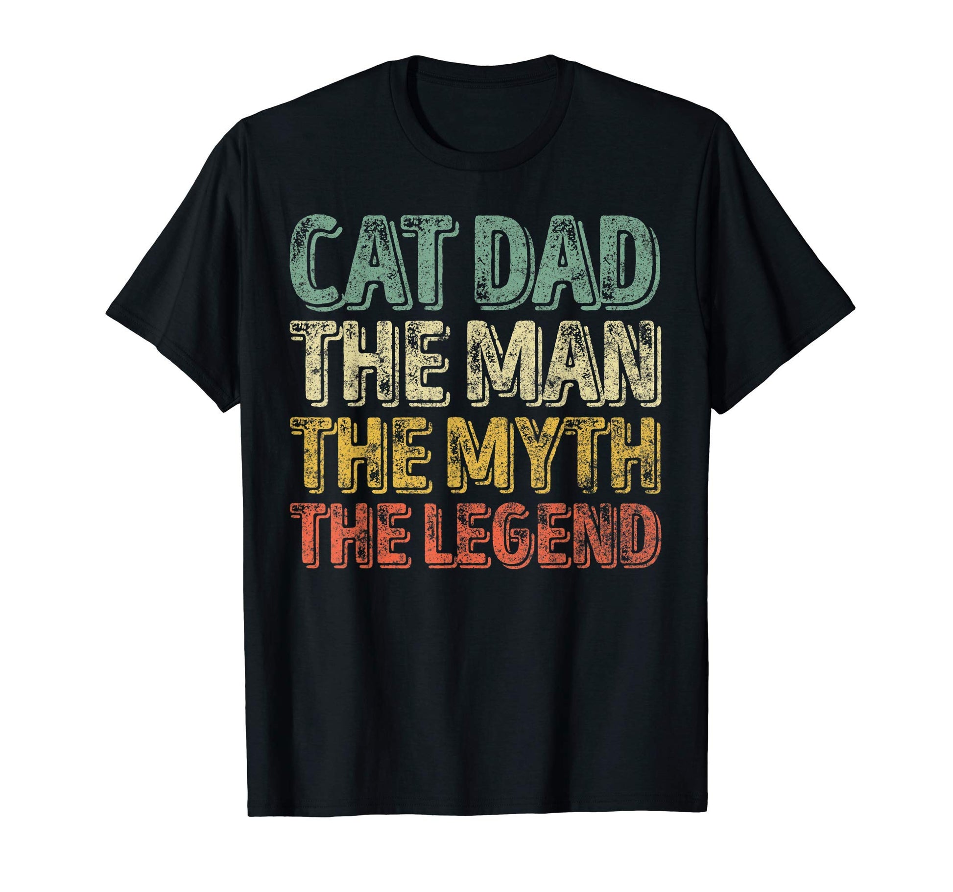 Mens Cat Dad Myth Legend Funny Gi T-Shirt - Custom Art Print Men Women - T-Shirt, Sweatshirt, Hoodie