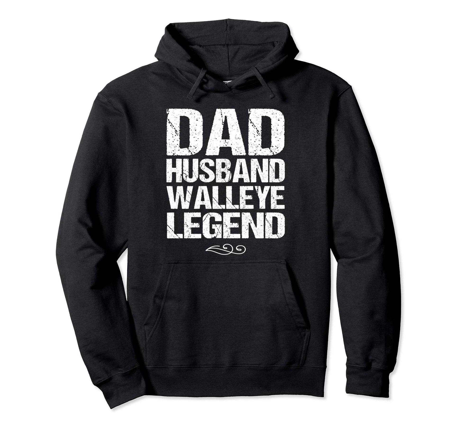 Dad Husband Walleye Legend Fishing Hoodie - Aesthetic Graphic Men Women - T-Shirt, Sweatshirt, Hoodie