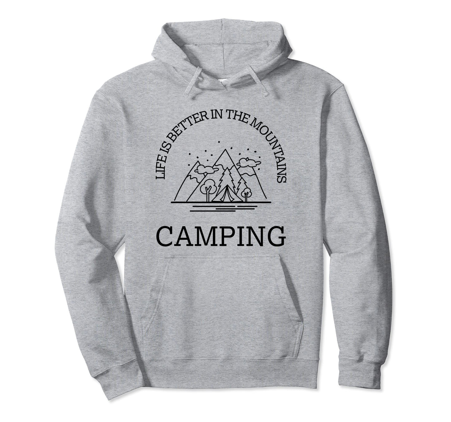 Life Mountains Nature Hiking Adventure Hoodie - Graphic Print Men Women - T-Shirt, Sweatshirt, Hoodie