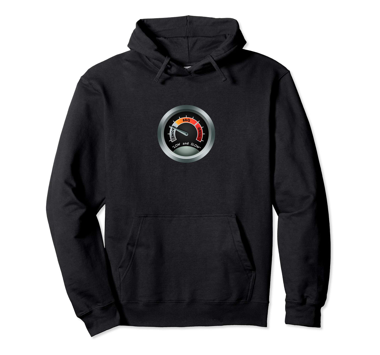 Smoker Gauge Bbq Lover Low And Slow Hoodie - Fun Novelty Design for Adults - T-Shirt, Sweatshirt, Hoodie