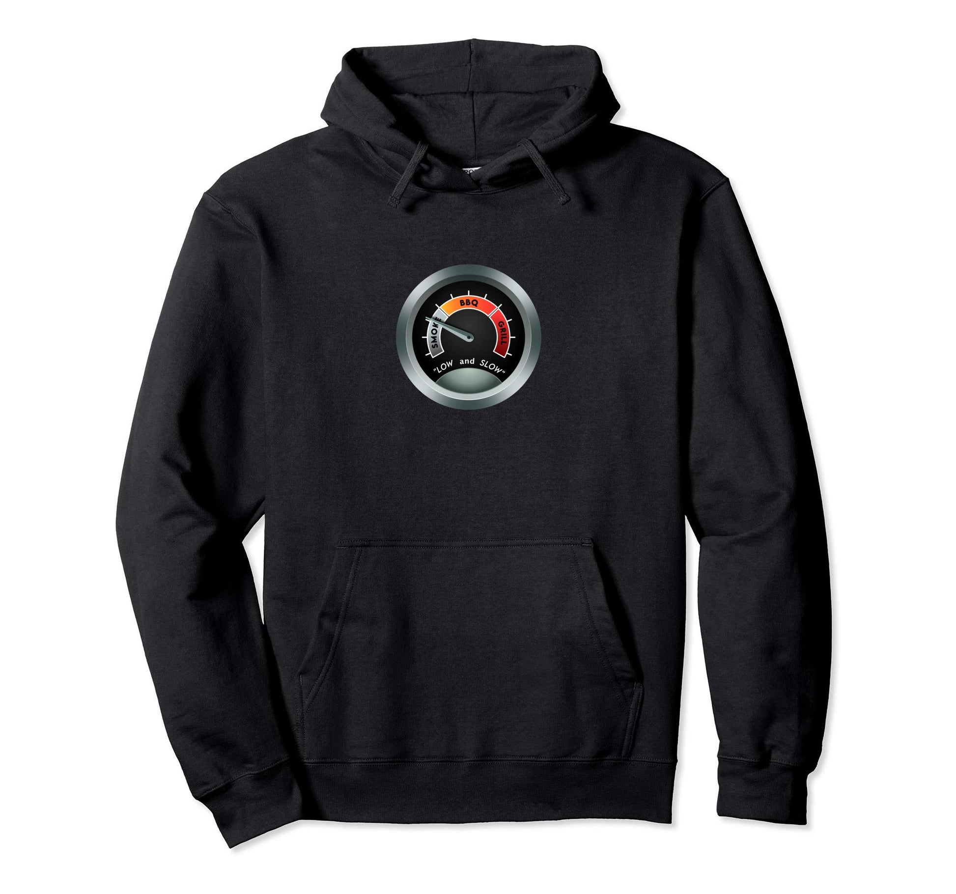 Smoker Gauge Bbq Lover Low And Slow Hoodie - Fun Novelty Design for Adults - T-Shirt, Sweatshirt, Hoodie