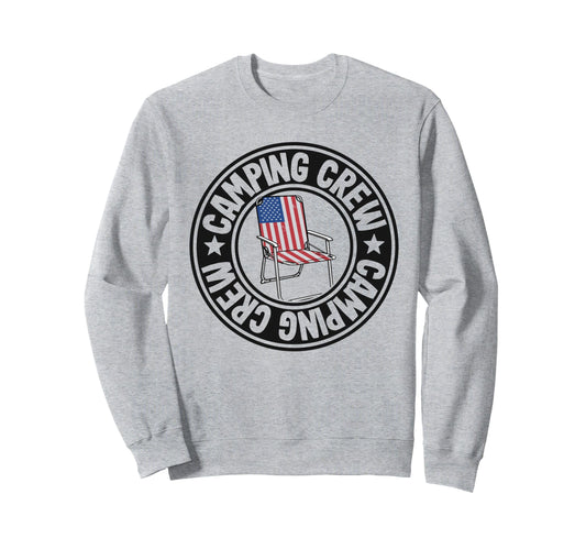 Camping Crew Matching Family Group Sweatshirt - Trendy Graphic for Adults - T-Shirt, Sweatshirt, Hoodie