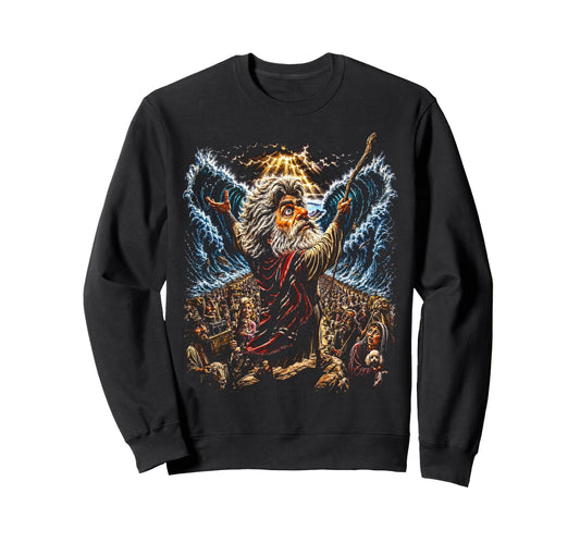 80S Moses Parts Red Sea Streetwear Sweatshirt - Trendy Graphic Unisex - T-Shirt, Sweatshirt, Hoodie