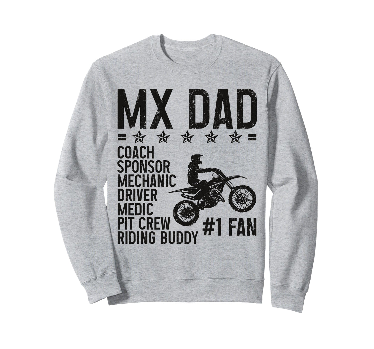 Motocross Dad Dirt Bike Mx Enduro Sweatshirt - Minimalist Print Unisex - T-Shirt, Sweatshirt, Hoodie
