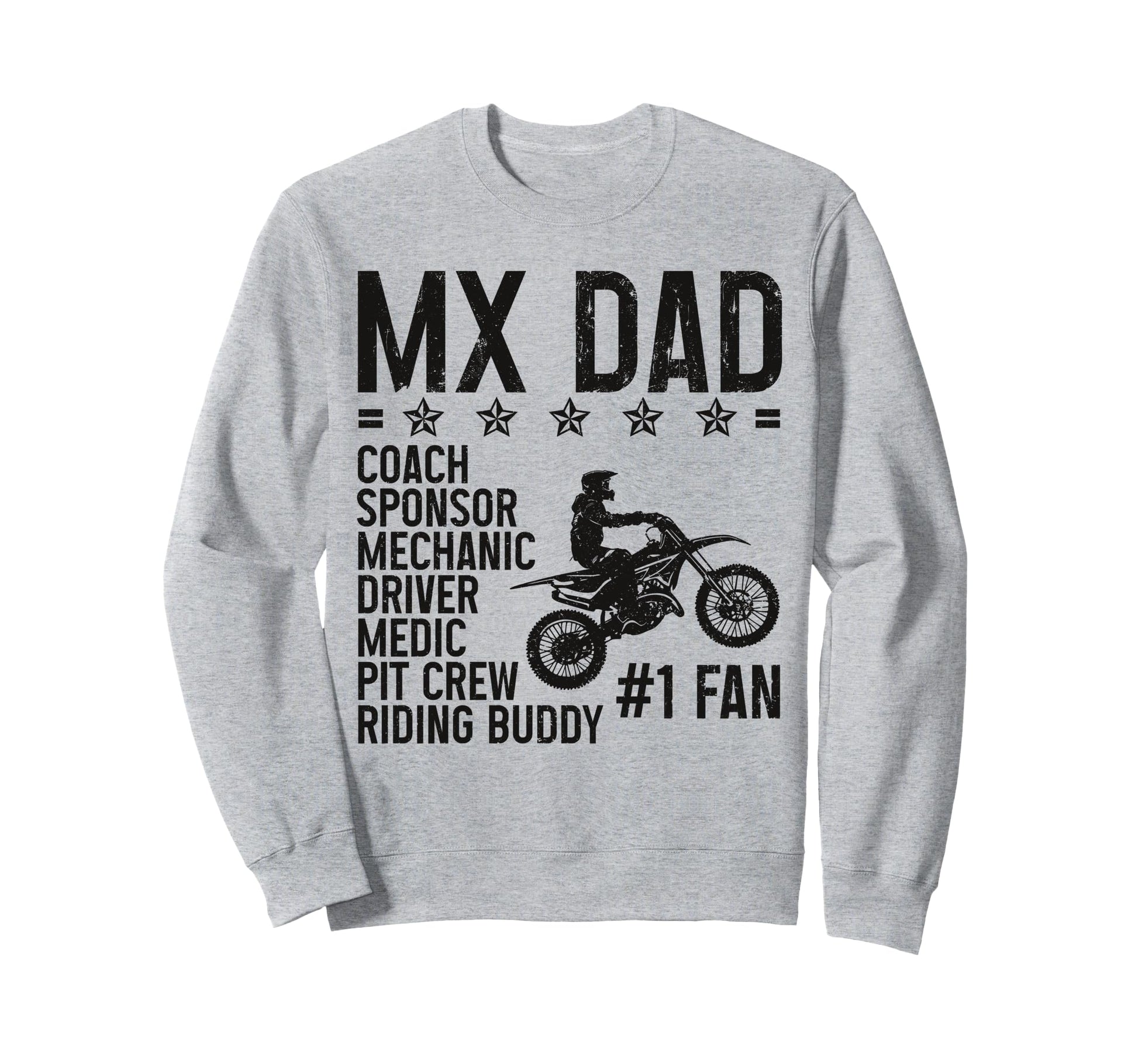 Motocross Dad Dirt Bike Mx Enduro Sweatshirt - Minimalist Print Unisex - T-Shirt, Sweatshirt, Hoodie