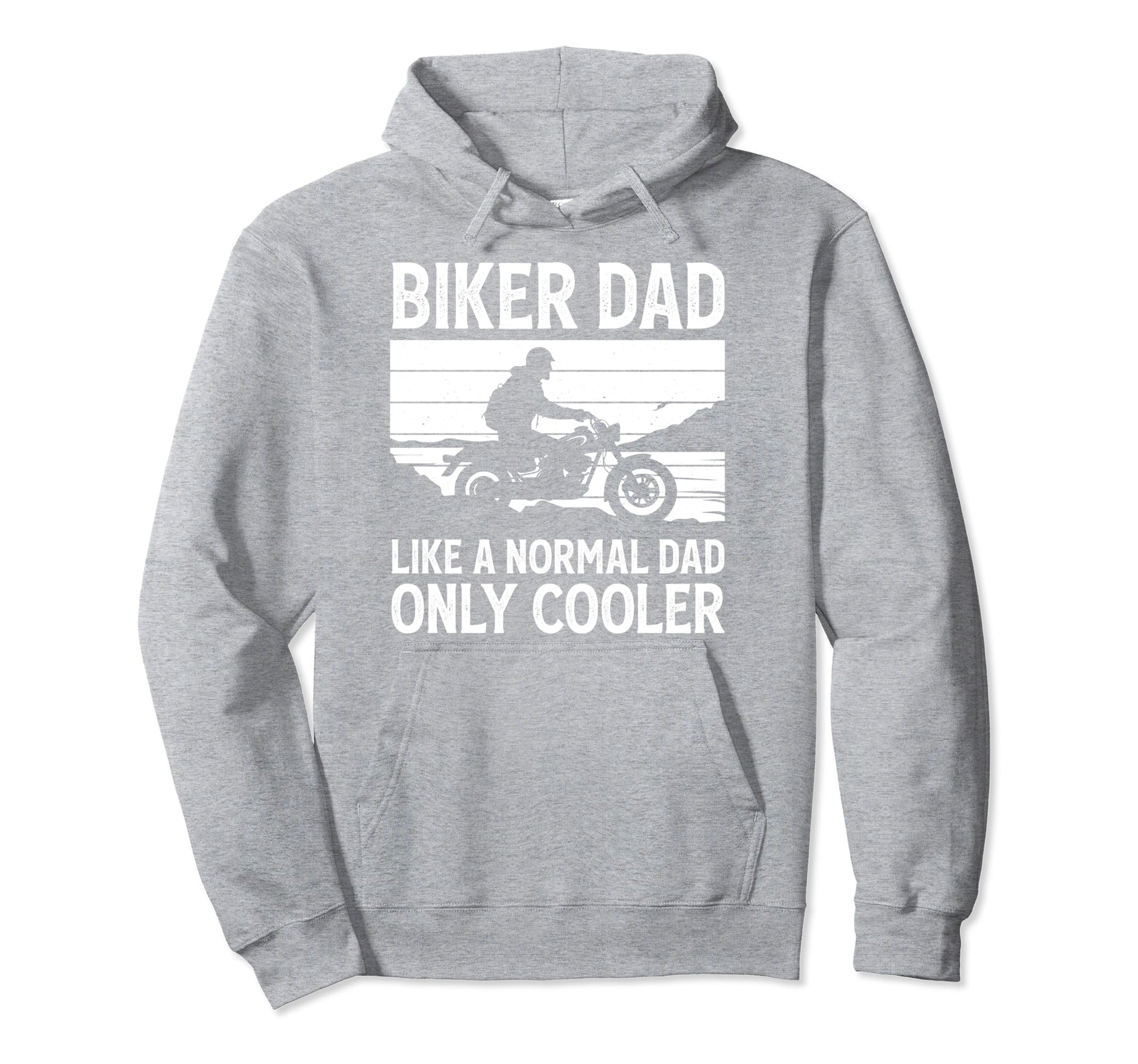 Biker Dad Like Normal Dad Only Cooler Hoodie - Minimalist Print Unisex - T-Shirt, Sweatshirt, Hoodie