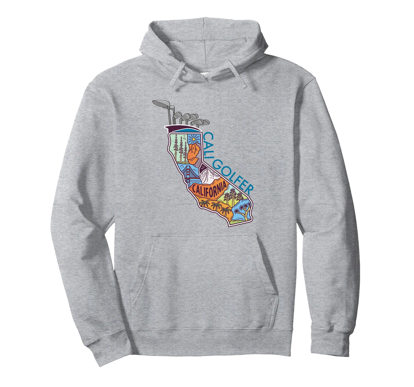 California Fathers Day Golf Bag Funny Hoodie - Minimalist Print Unisex - T-Shirt, Sweatshirt, Hoodie
