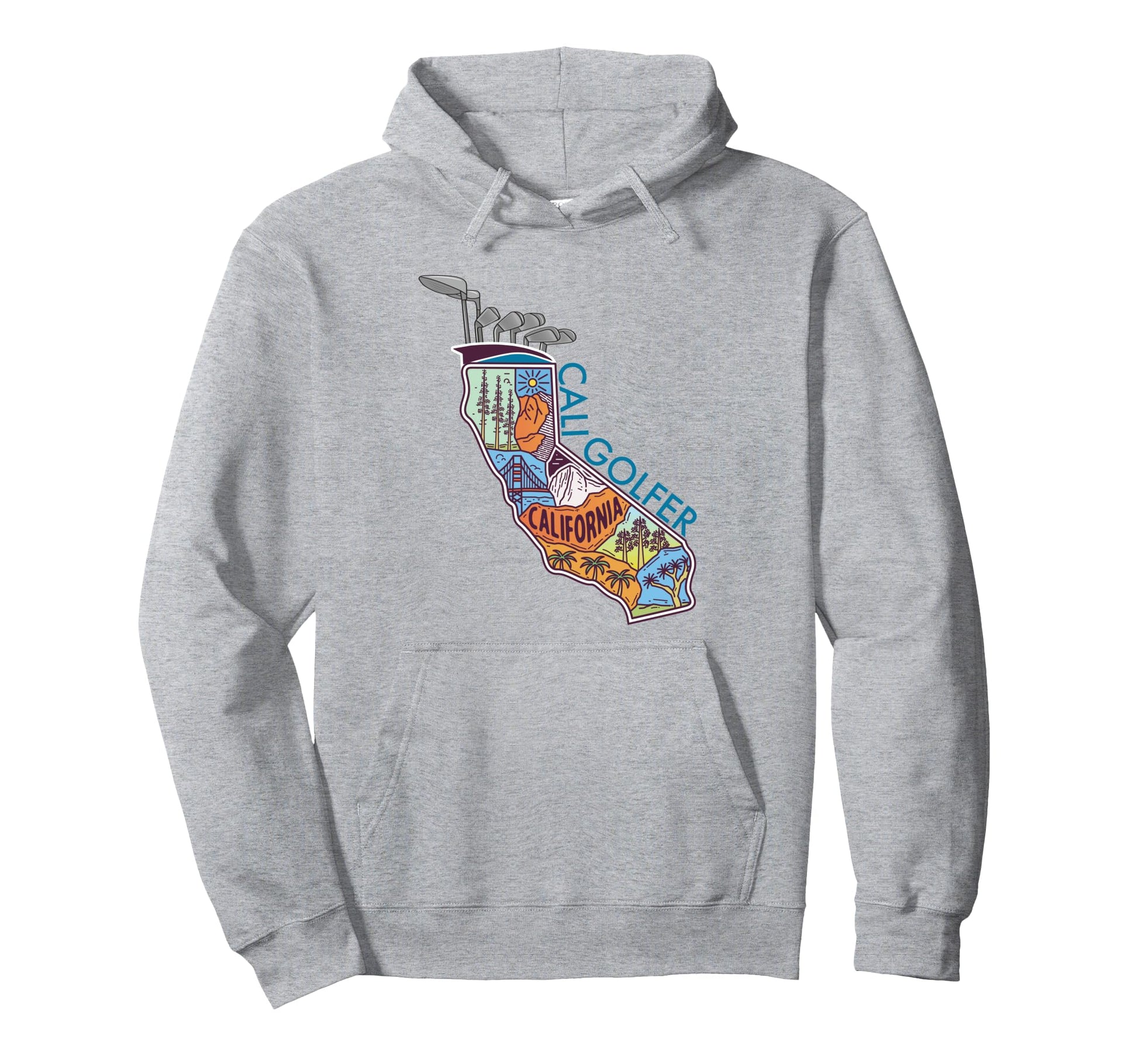 California Fathers Day Golf Bag Funny Hoodie - Minimalist Print Unisex - T-Shirt, Sweatshirt, Hoodie