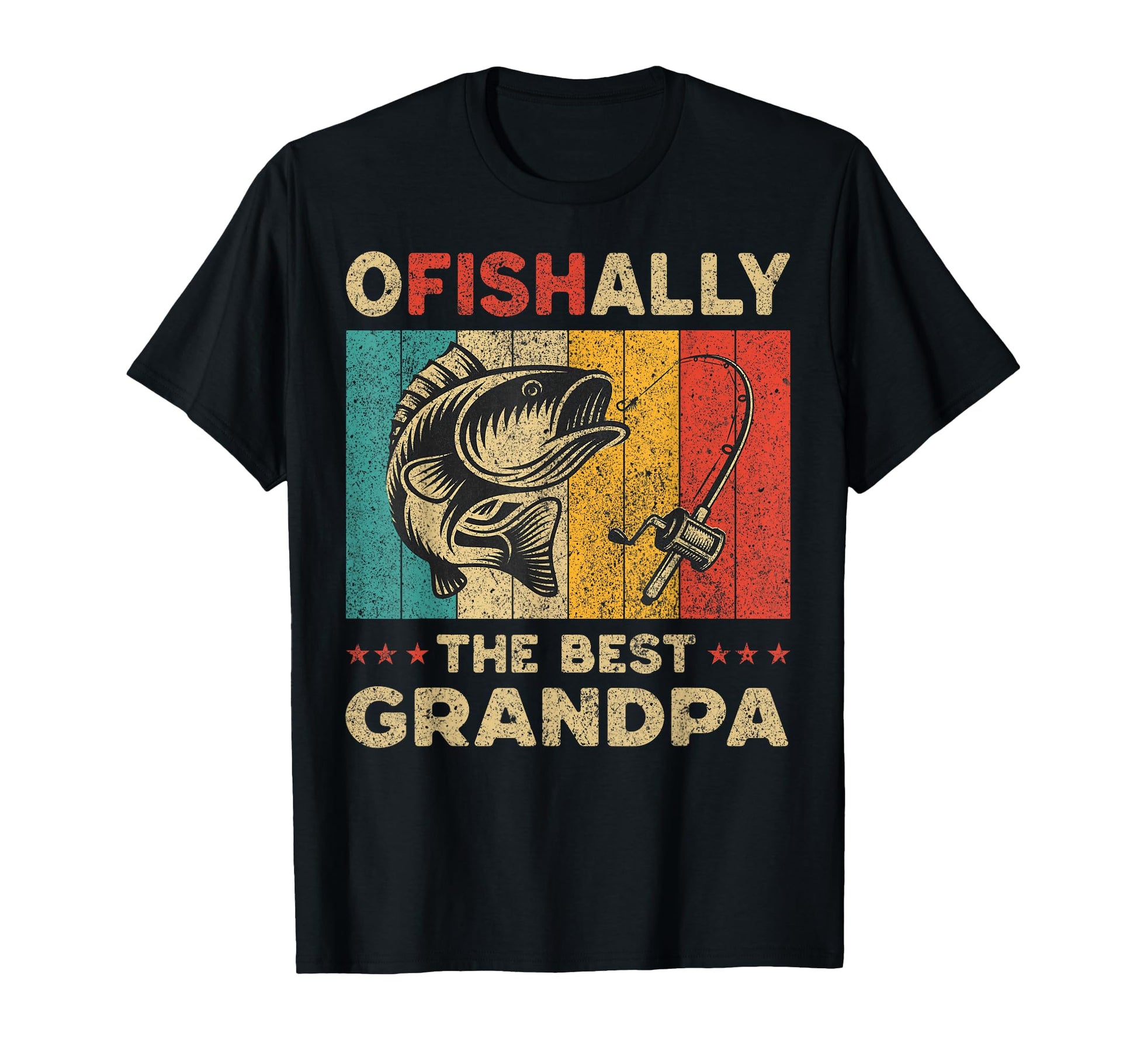 Fathers Day Funny Fishing Ofishally Best T-Shirt - Minimalist Print Unisex - T-Shirt, Sweatshirt, Hoodie