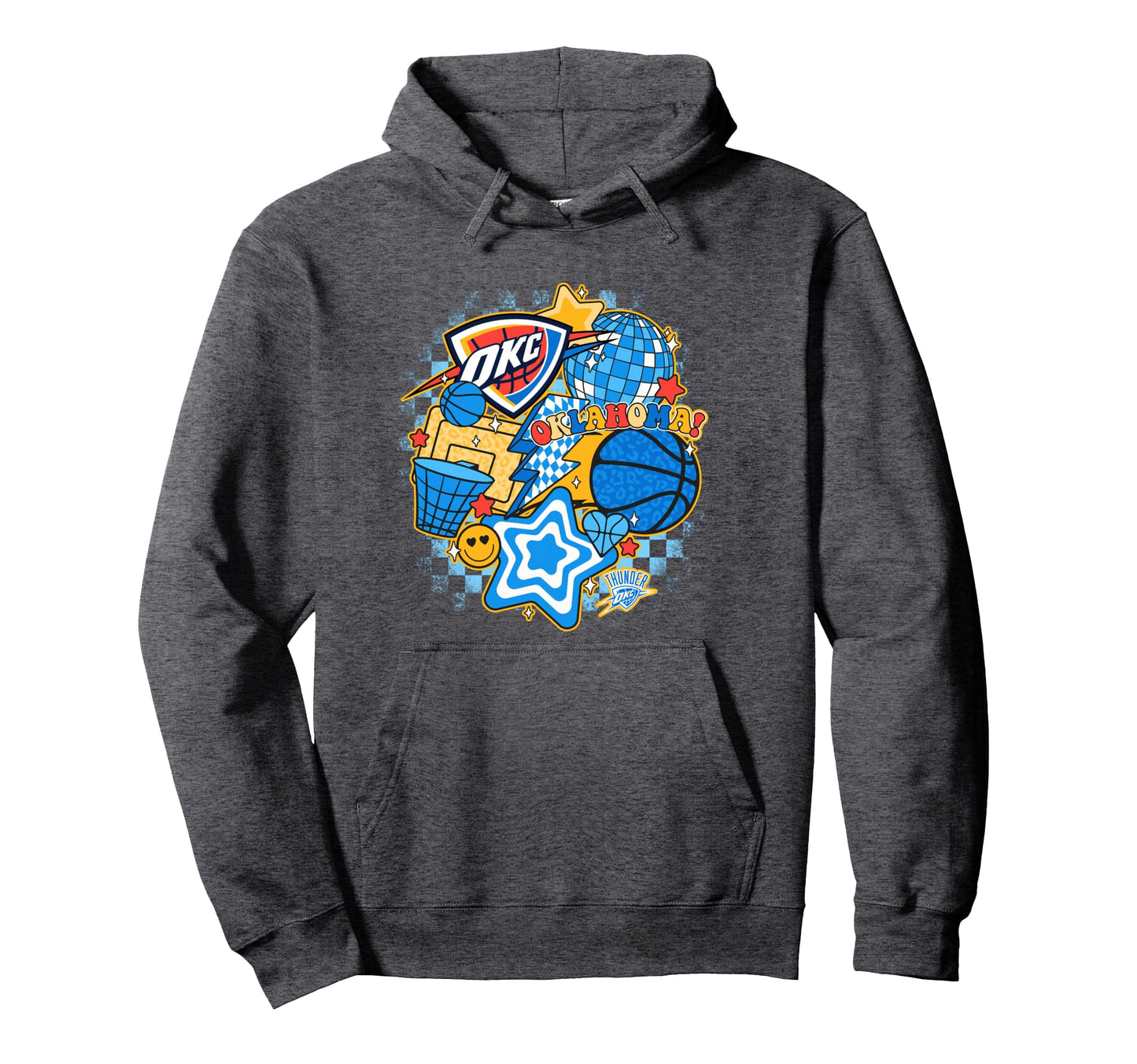 Nba Oklahoma City Thunder Psychedelic Hoodie - Trendy Graphic for Adults - T-Shirt, Sweatshirt, Hoodie