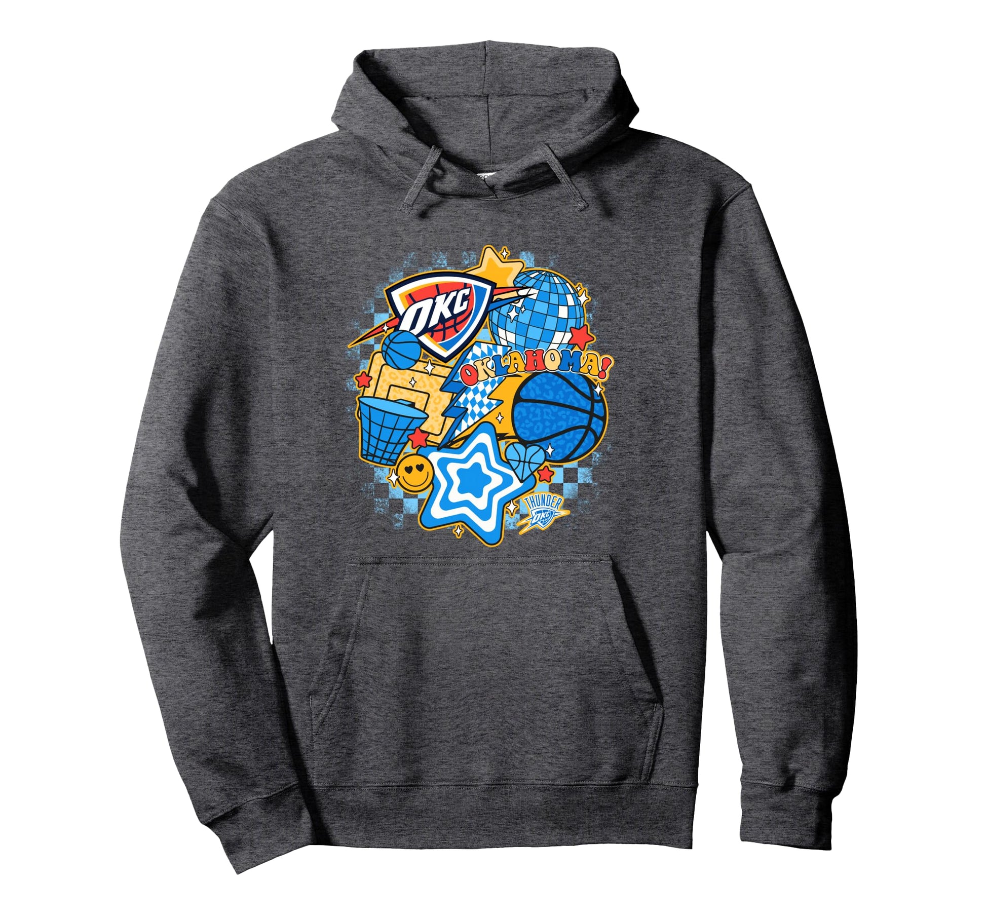 Nba Oklahoma City Thunder Psychedelic Hoodie - Trendy Graphic for Adults - T-Shirt, Sweatshirt, Hoodie