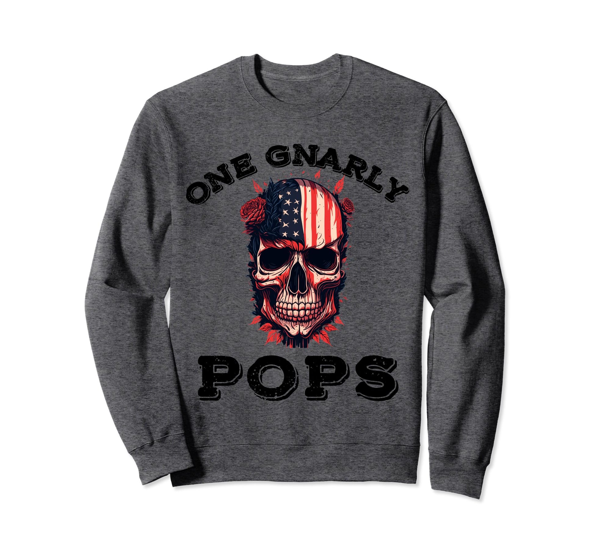 One Gnarly Pops Usa Funny Fathers Sweatshirt - Unique Graphic Men Women - T-Shirt, Sweatshirt, Hoodie