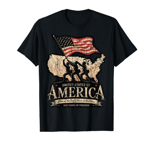 250 Year American Anniversary Usa T-Shirt - Aesthetic Graphic for Adults - T-Shirt, Sweatshirt, Hoodie