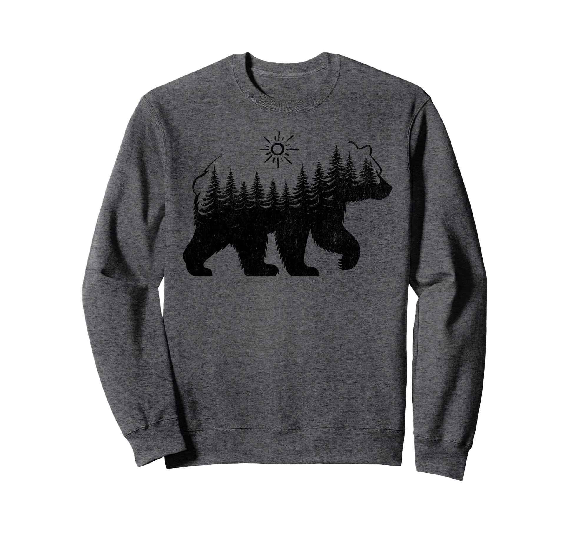 Forest Bear Camping Fishing Sweatshirt - Casual Everyday Wear Unisex - T-Shirt, Sweatshirt, Hoodie