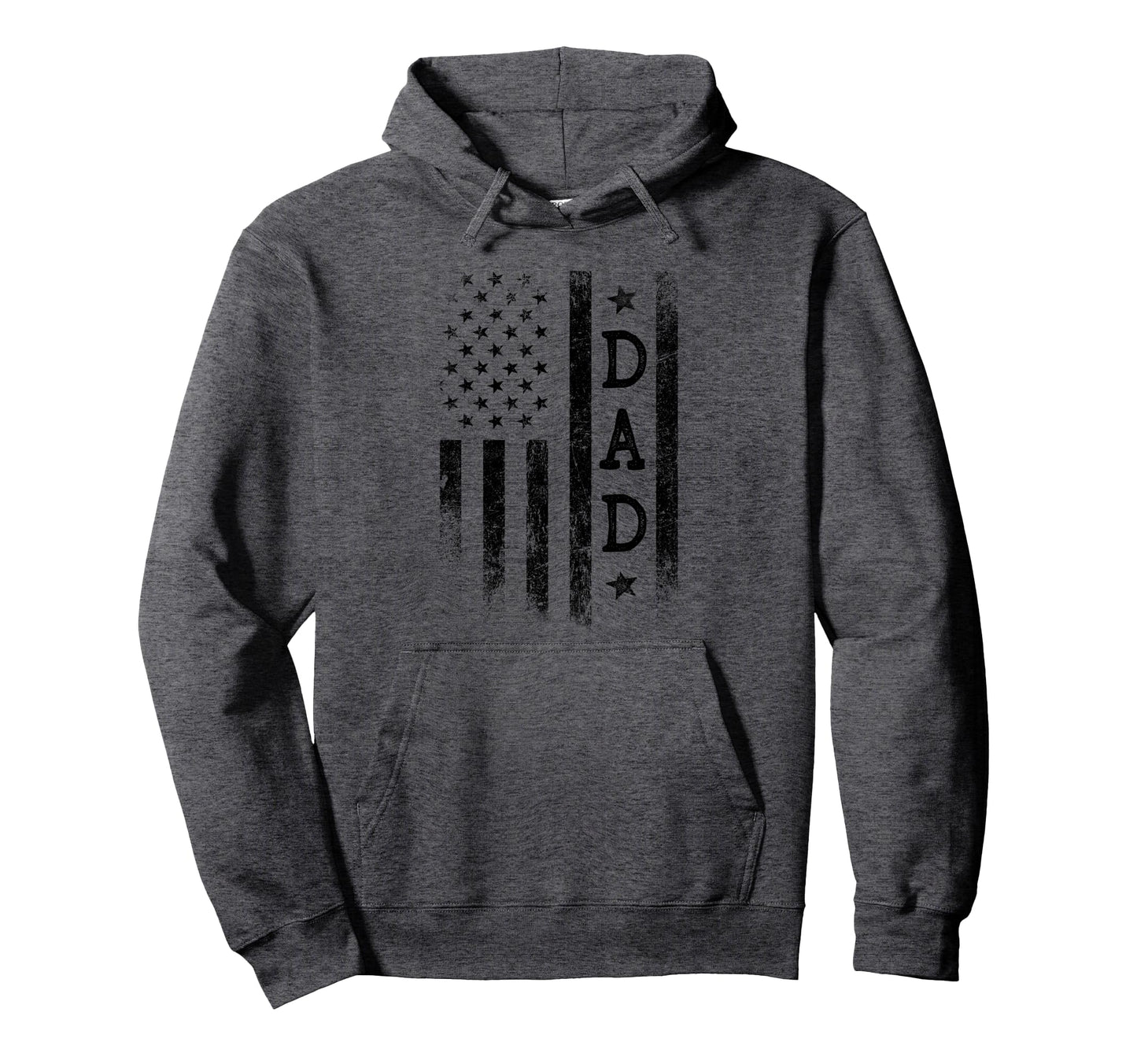 Dad Patriotic American Usa Flag Hoodie - Casual Everyday Wear Men Women - T-Shirt, Sweatshirt, Hoodie