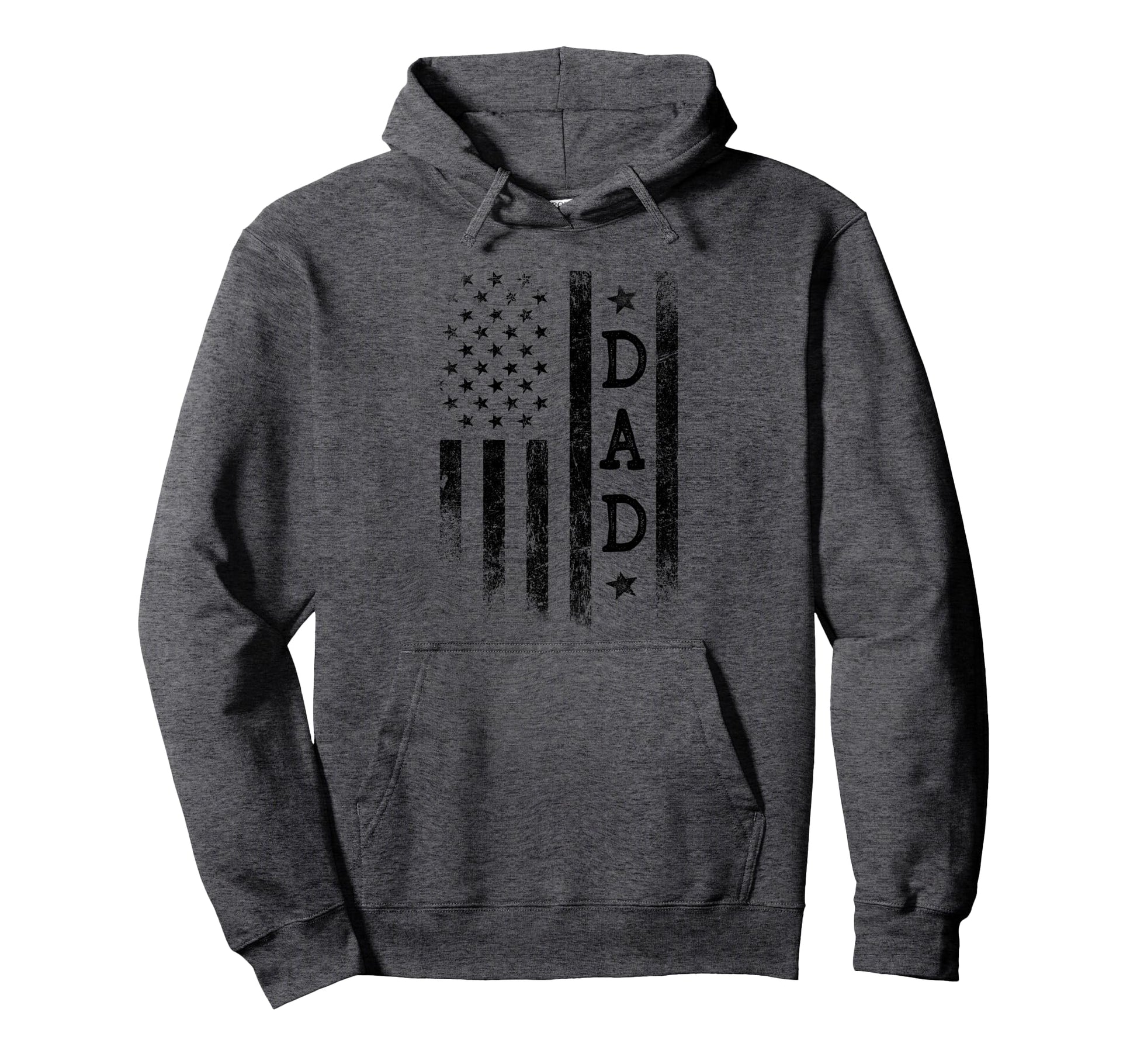 Dad Patriotic American Usa Flag Hoodie - Casual Everyday Wear Men Women - T-Shirt, Sweatshirt, Hoodie