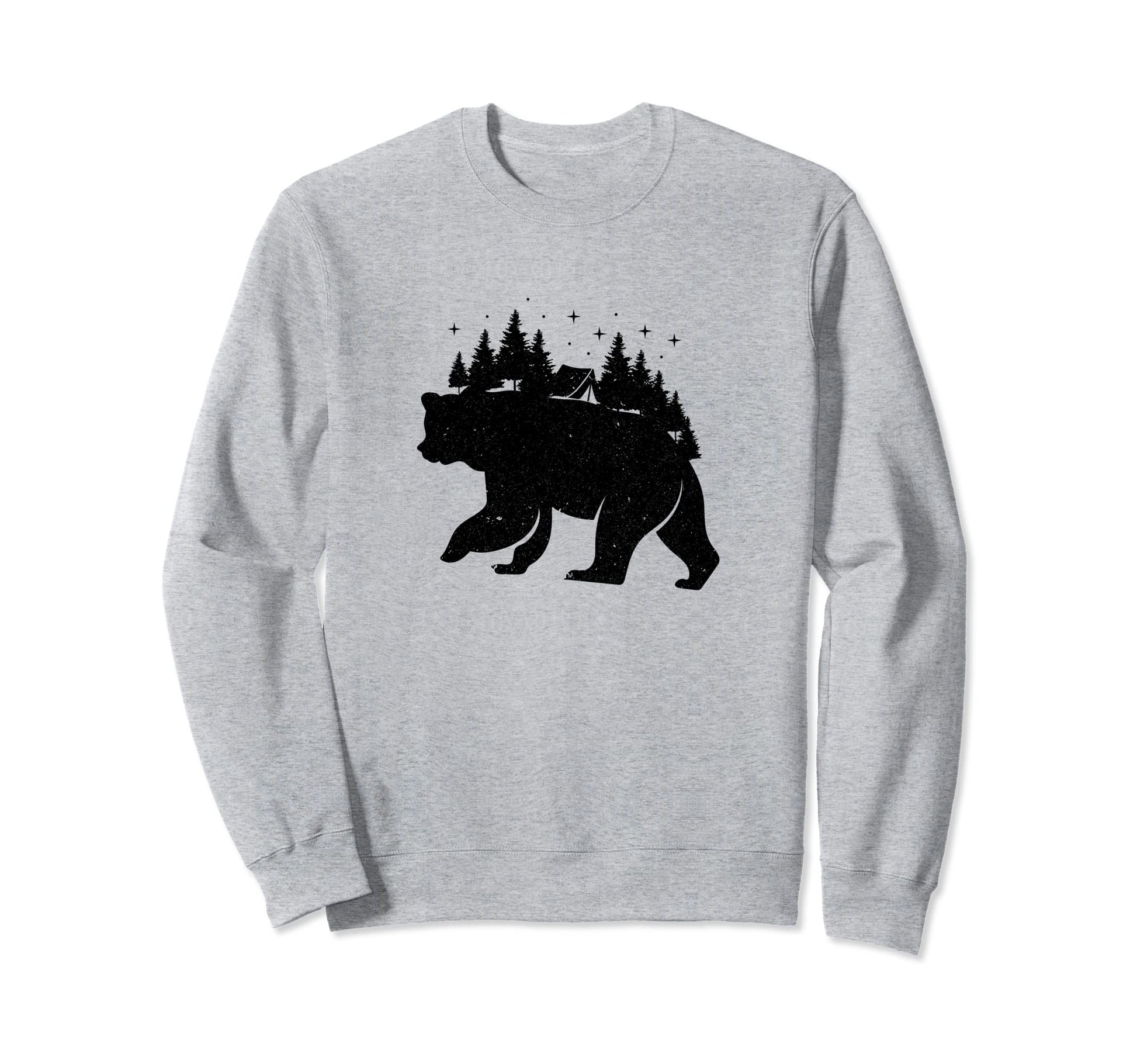 Camping Bear Grizzly Wildlife Sweatshirt - Aesthetic Graphic for Adults - T-Shirt, Sweatshirt, Hoodie