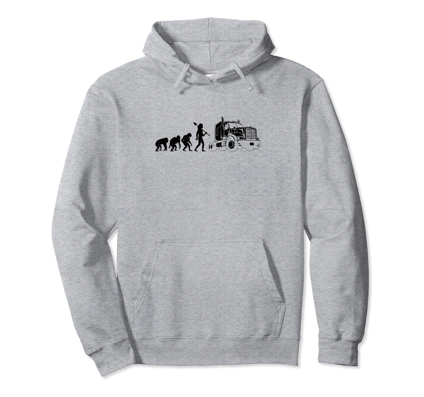 Trucker Evolution Driving Dad Trucker Hoodie - Fun Novelty Design Unisex - T-Shirt, Sweatshirt, Hoodie