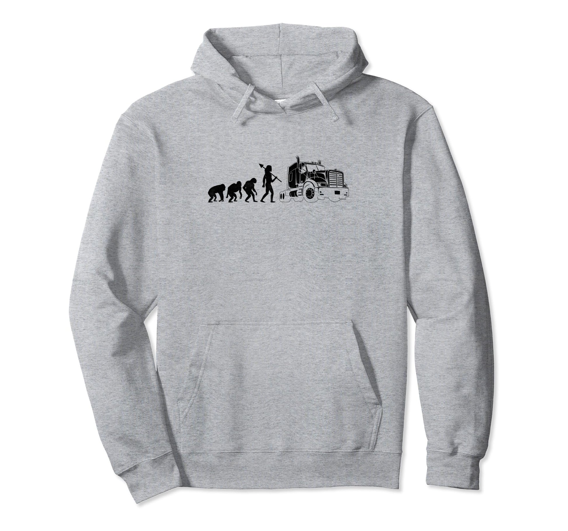 Trucker Evolution Driving Dad Trucker Hoodie - Fun Novelty Design Unisex - T-Shirt, Sweatshirt, Hoodie
