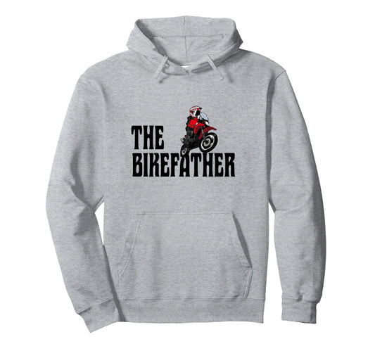 Biker Biker Dad Bikefather Funny Motorcycle Hoodie - Unique Graphic Unisex - T-Shirt, Sweatshirt, Hoodie
