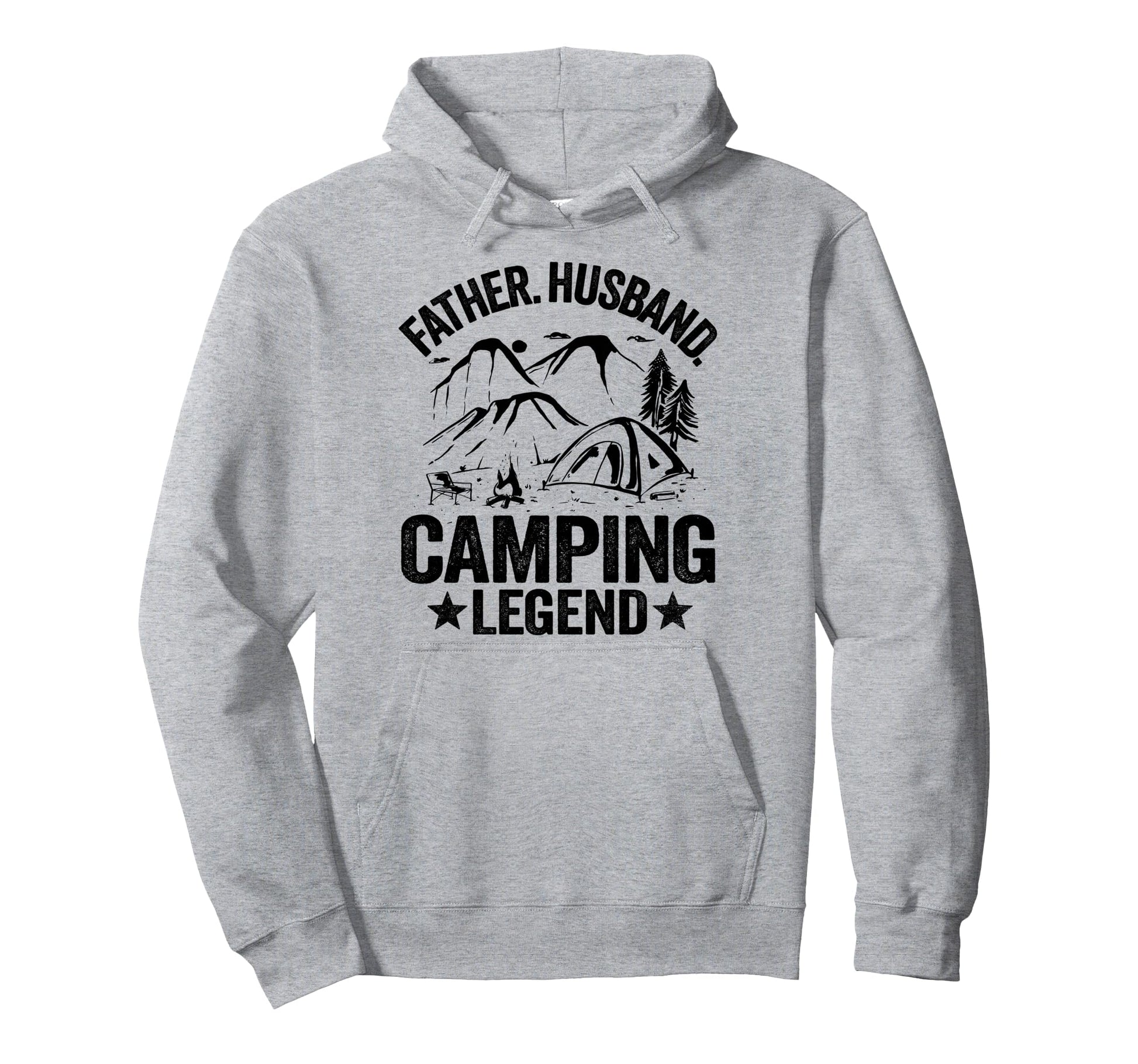 Father Husband Camping Legend Outdoor Rv Hoodie - Unique Graphic Unisex - T-Shirt, Sweatshirt, Hoodie