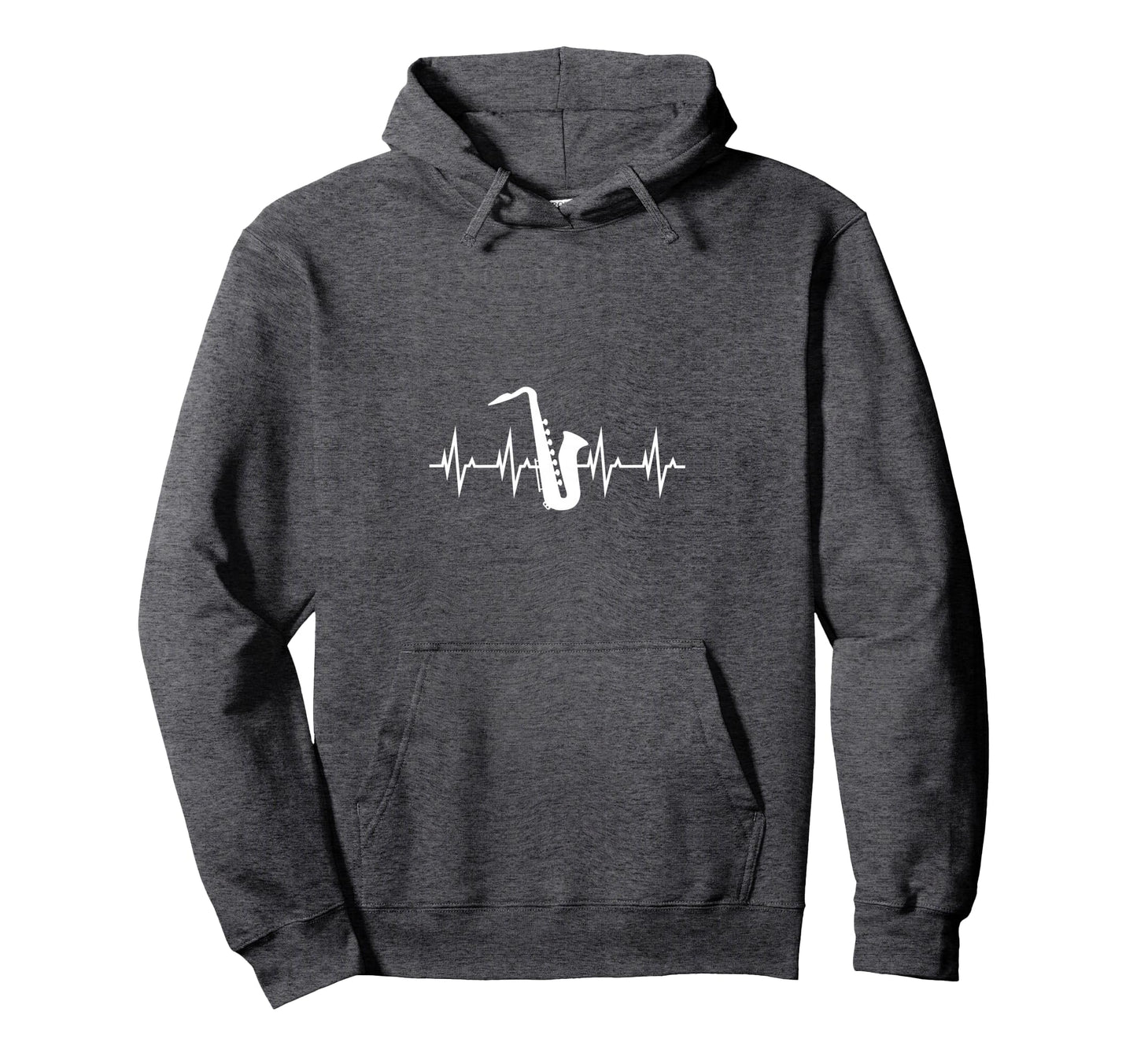 Heartbeat Marching Band Camp Saxophone Hoodie - Minimalist Print Unisex - T-Shirt, Sweatshirt, Hoodie