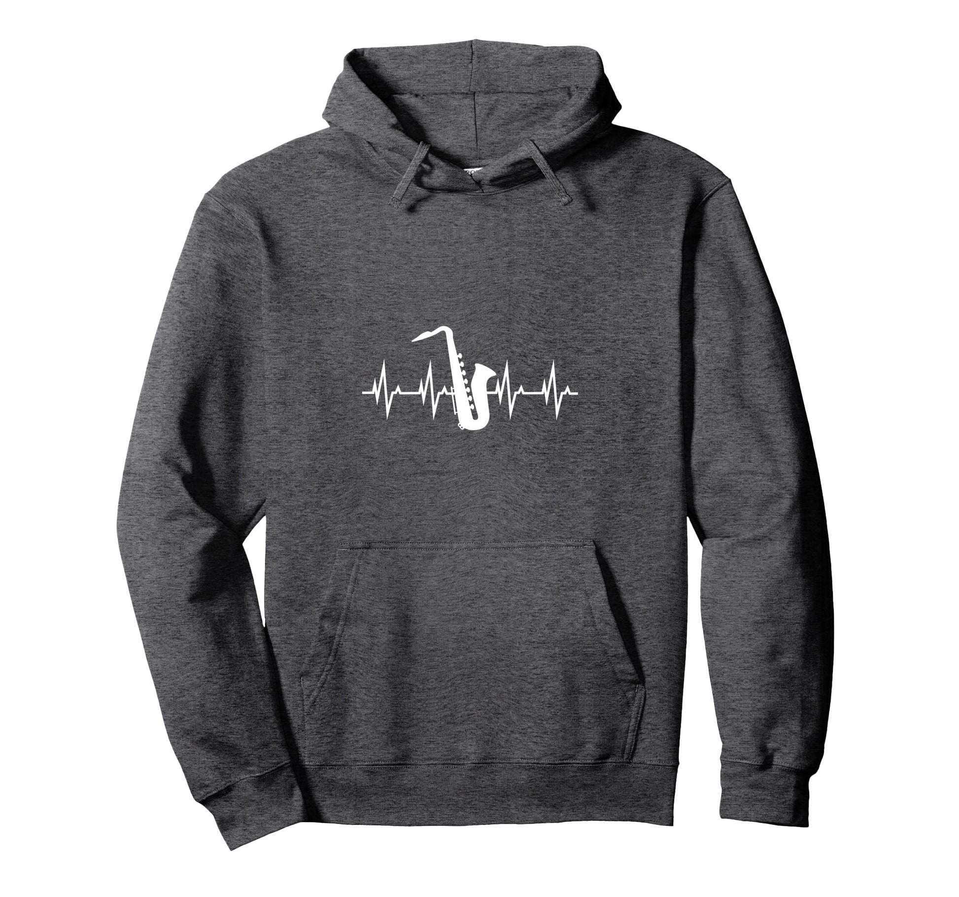 Heartbeat Marching Band Camp Saxophone Hoodie - Minimalist Print Unisex - T-Shirt, Sweatshirt, Hoodie