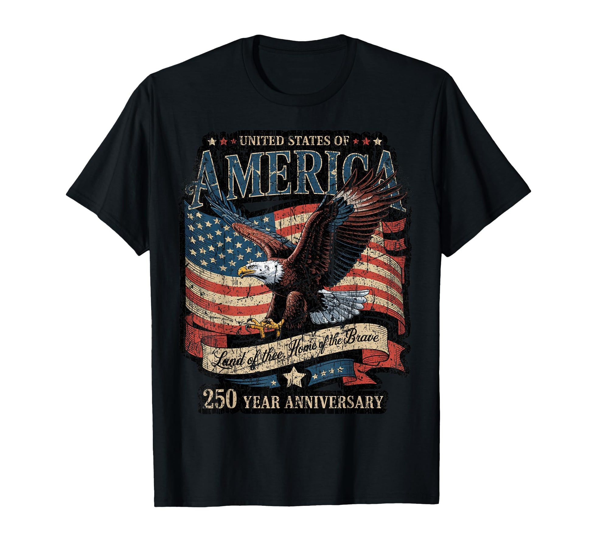 250 Year American Anniversary Usa T-Shirt - Casual Everyday Wear Men Women - T-Shirt, Sweatshirt, Hoodie