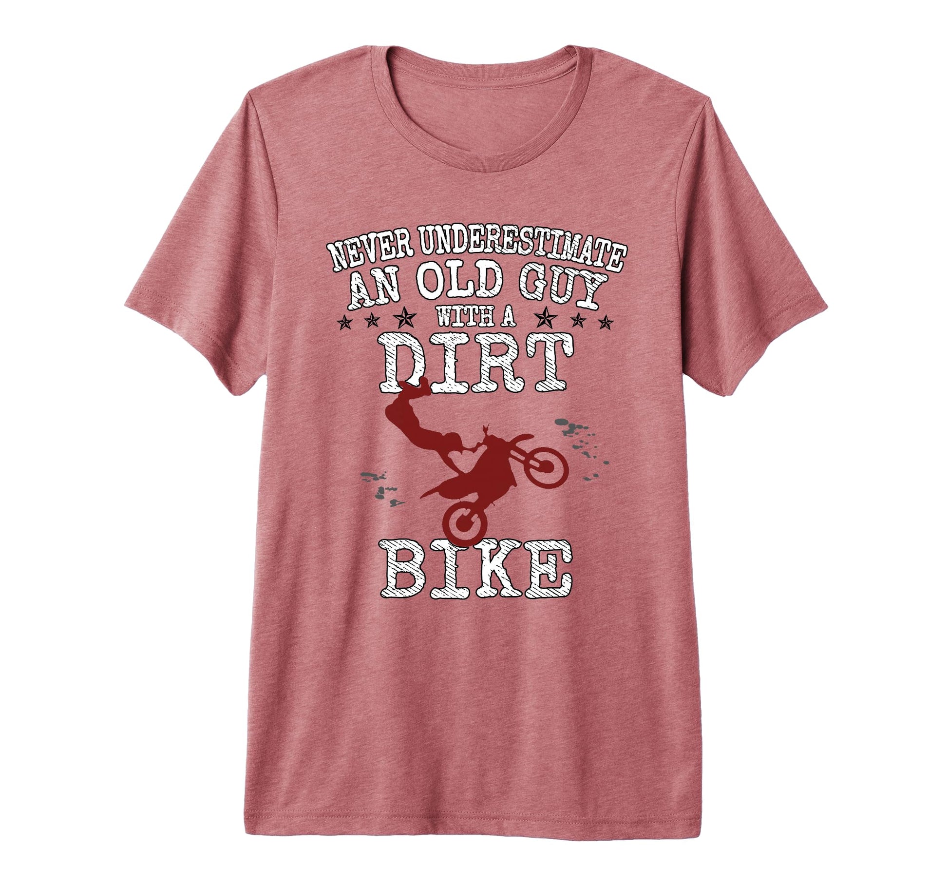 Mens Motocross Biker Never T-Shirt - Minimalist Print for Adults - T-Shirt, Sweatshirt, Hoodie