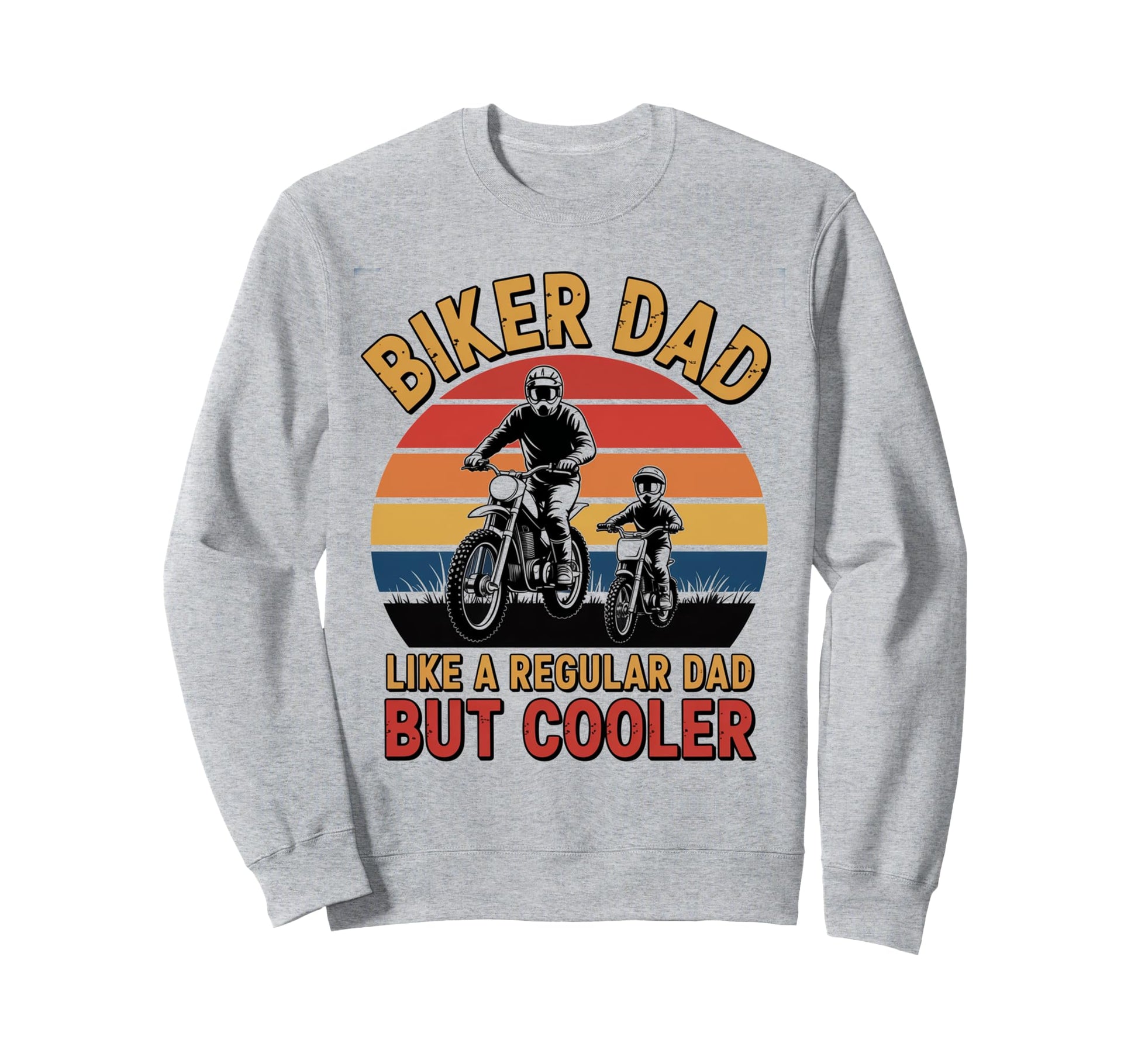 Biker Dad Motorcycle Funny Bike Sweatshirt - Minimalist Print Unisex - T-Shirt, Sweatshirt, Hoodie
