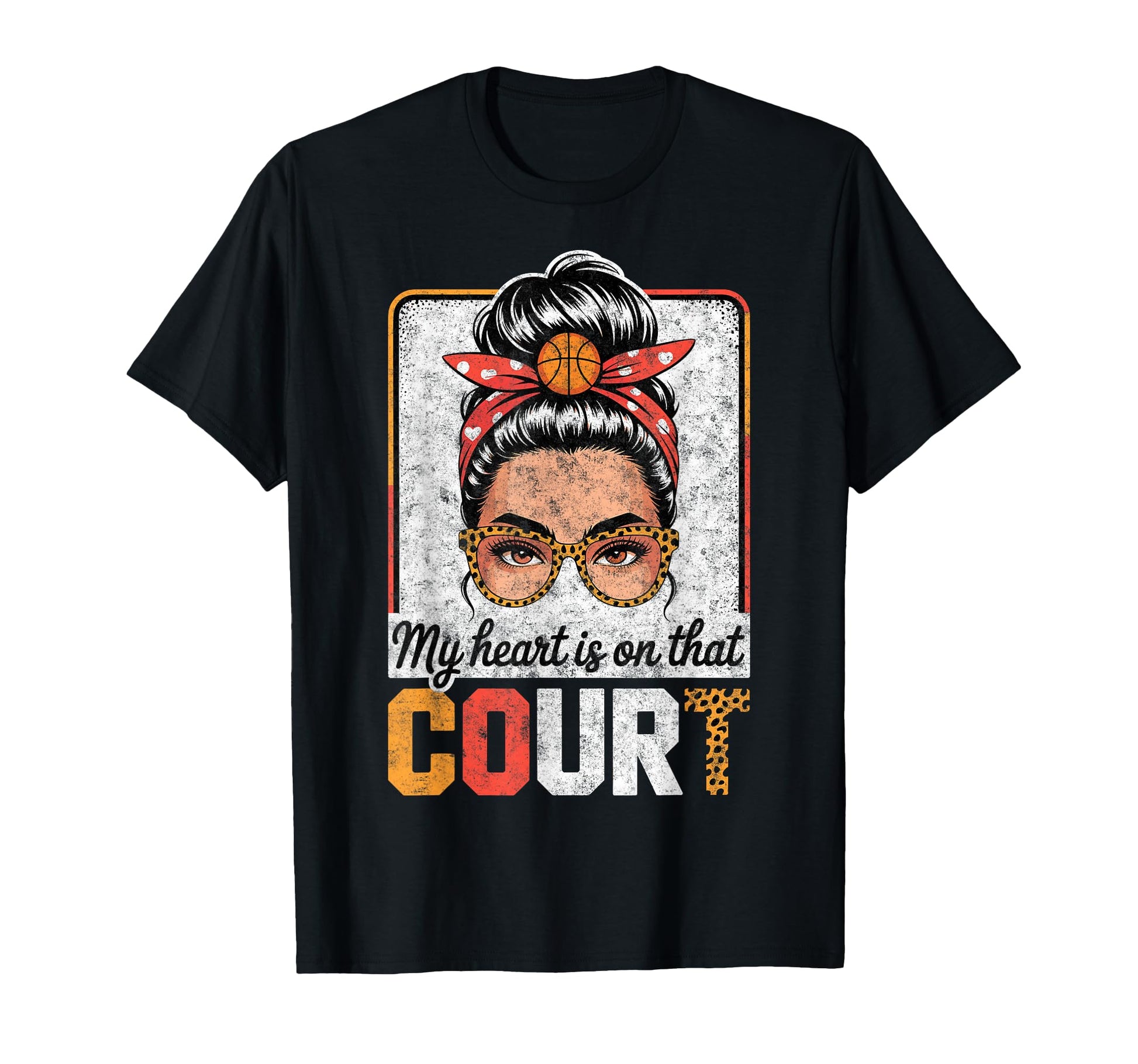 My Heart Is That Court Mom Sister T-Shirt - Streetwear Style for Adults - T-Shirt, Sweatshirt, Hoodie