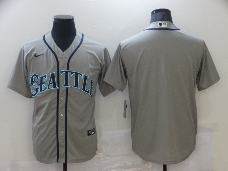 Men's Seattle Mariners Gray Replica Blank Jersey1 baseball jersey product view 1