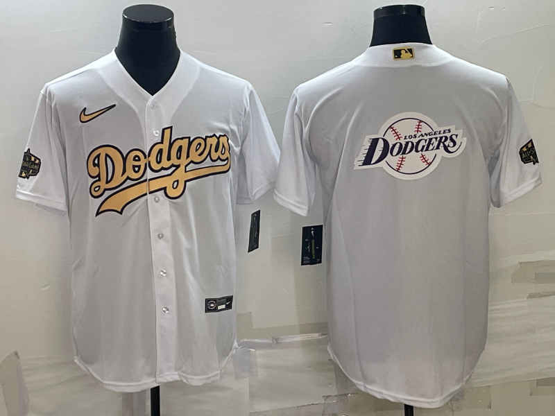 Men's Los Angeles Dodgers White Alternate Replica Player Name Jersey1 baseball jersey product view 1