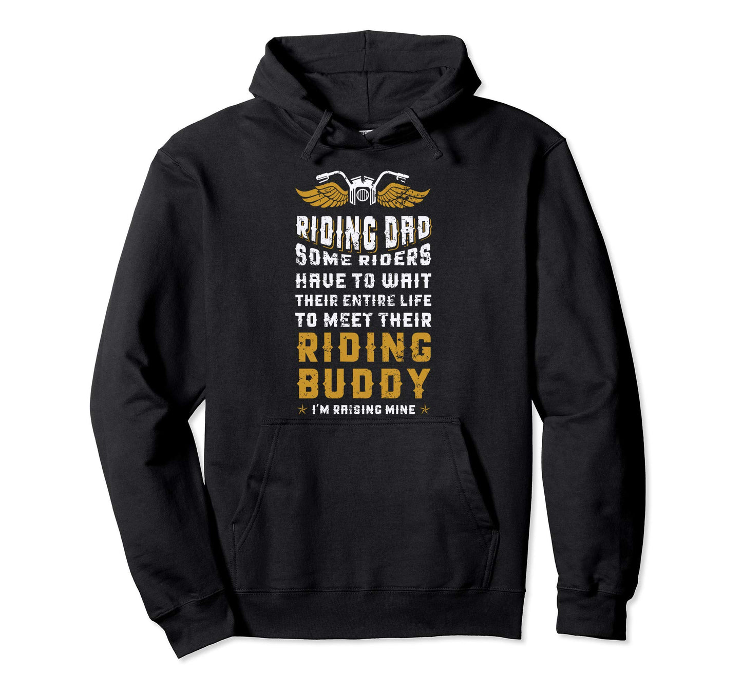 Riding Dad Father Son Biker Motorcycle Hoodie - Trendy Graphic for Adults - T-Shirt, Sweatshirt, Hoodie