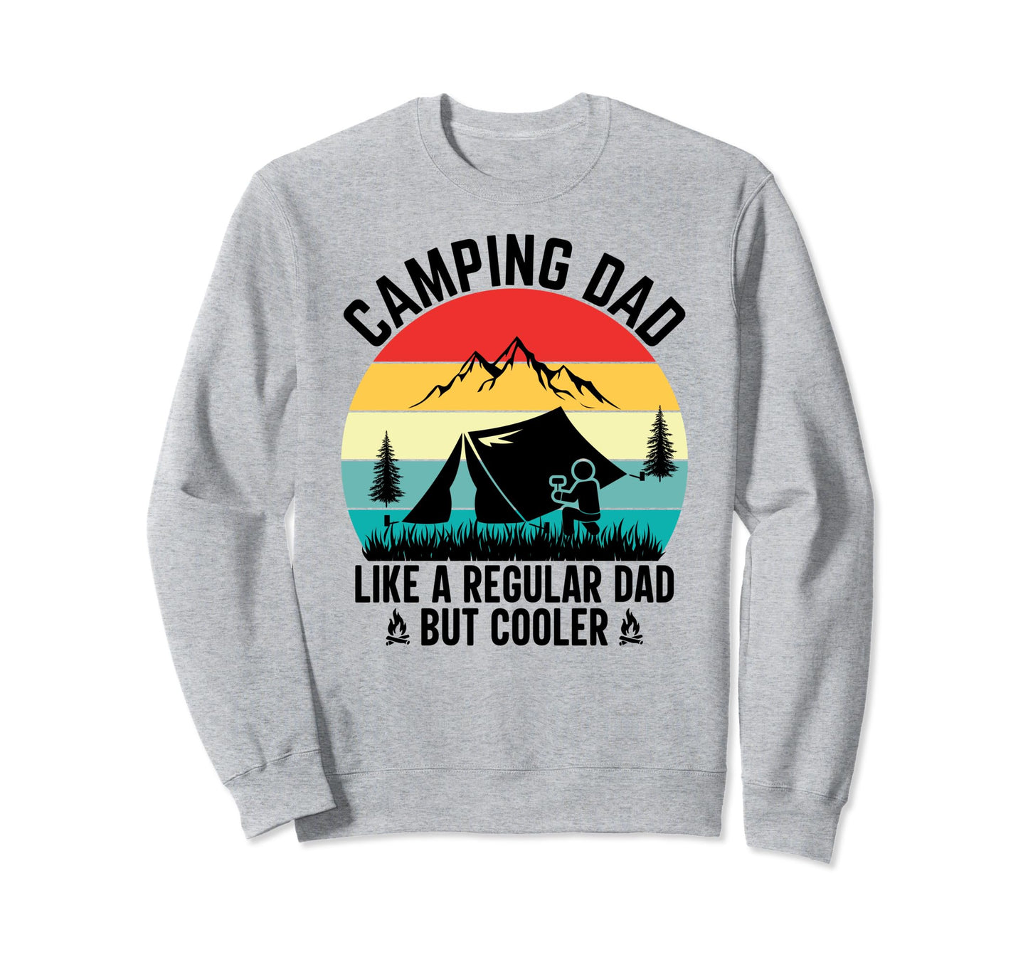 Camping Dad Fathers Day Dad Sweatshirt - Minimalist Print for Adults - T-Shirt, Sweatshirt, Hoodie